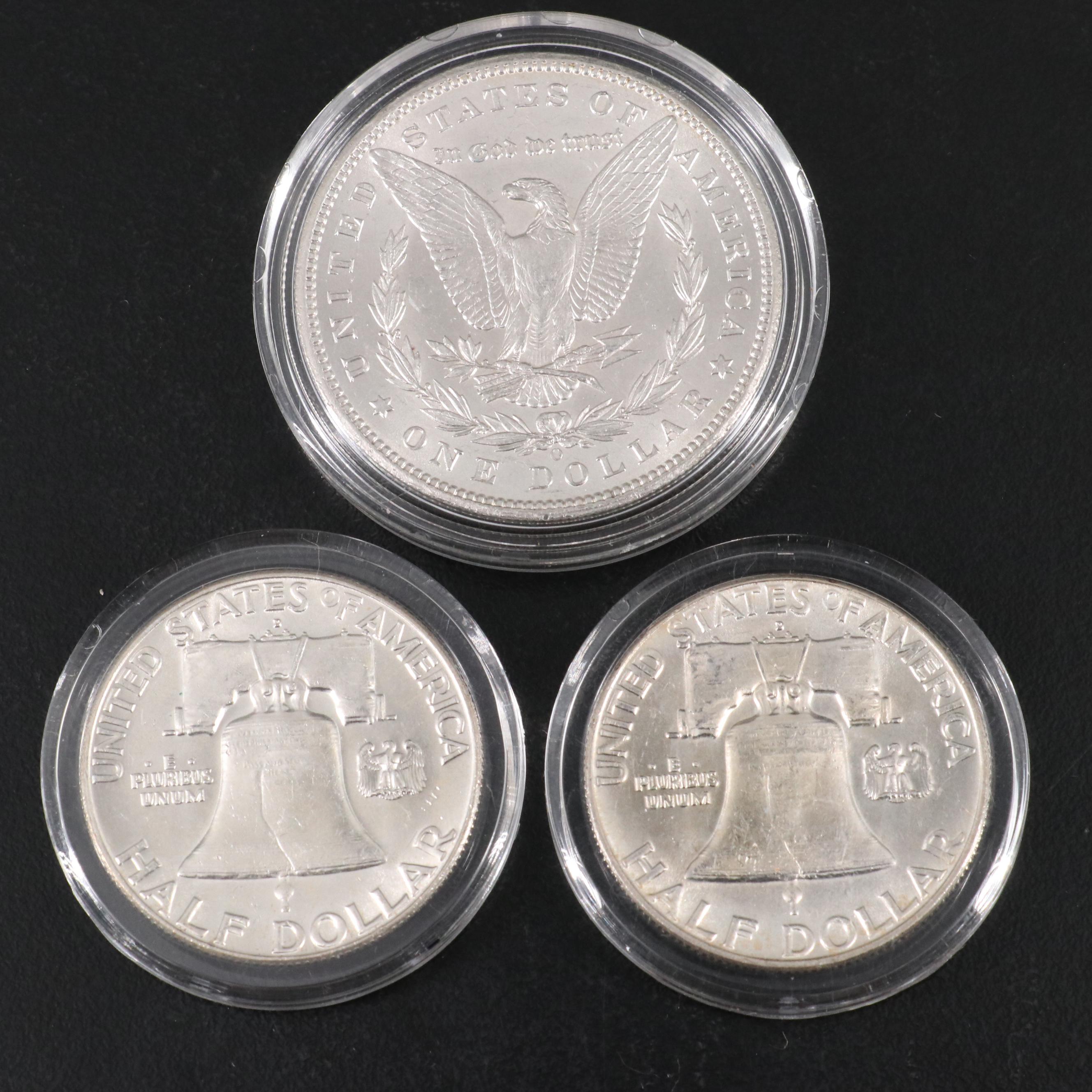 Group of U.S. Silver Coinage, Including Six Morgan Silver Dollars