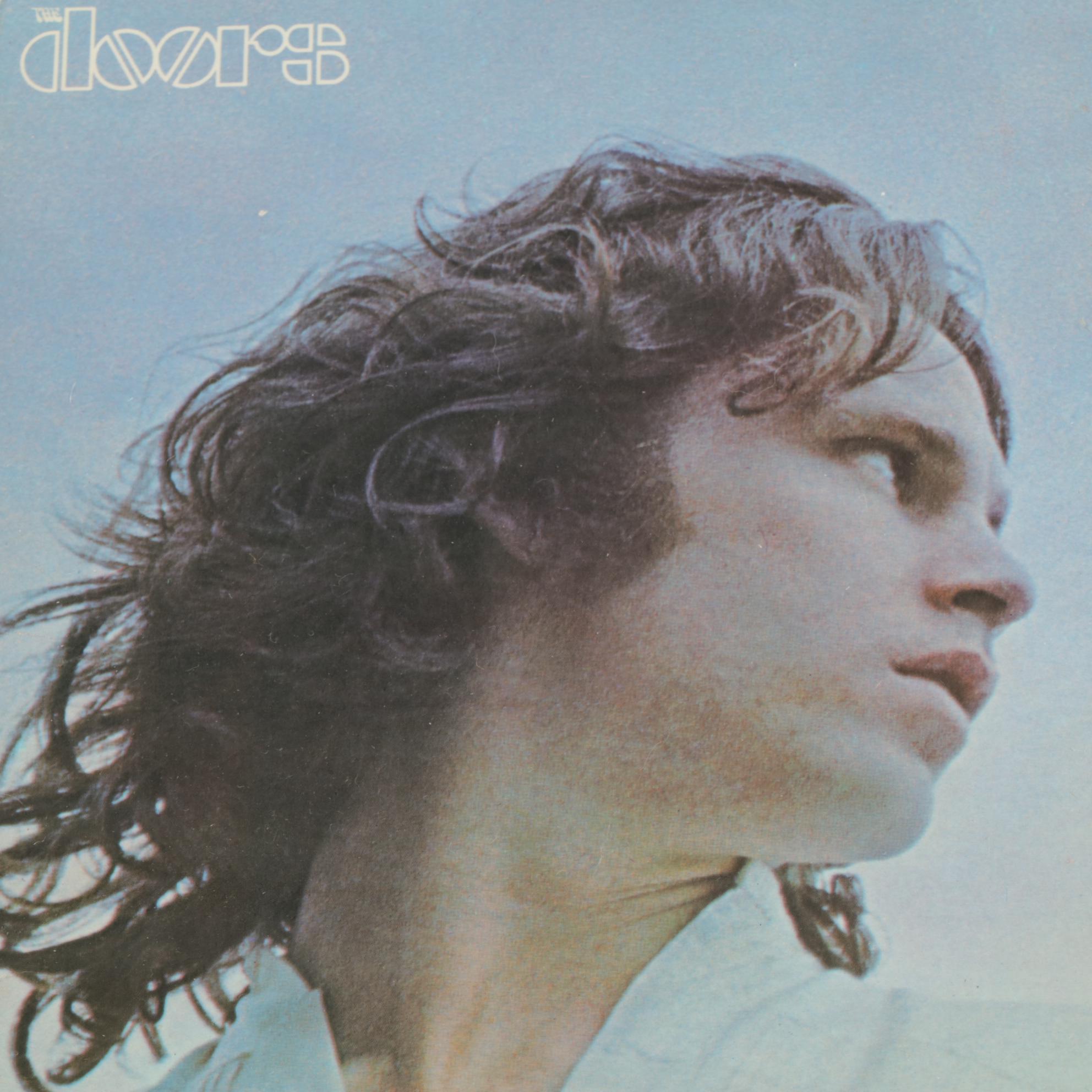 Five Framed Classic Rock Album Covers Including The Who, The Doors, Ramones