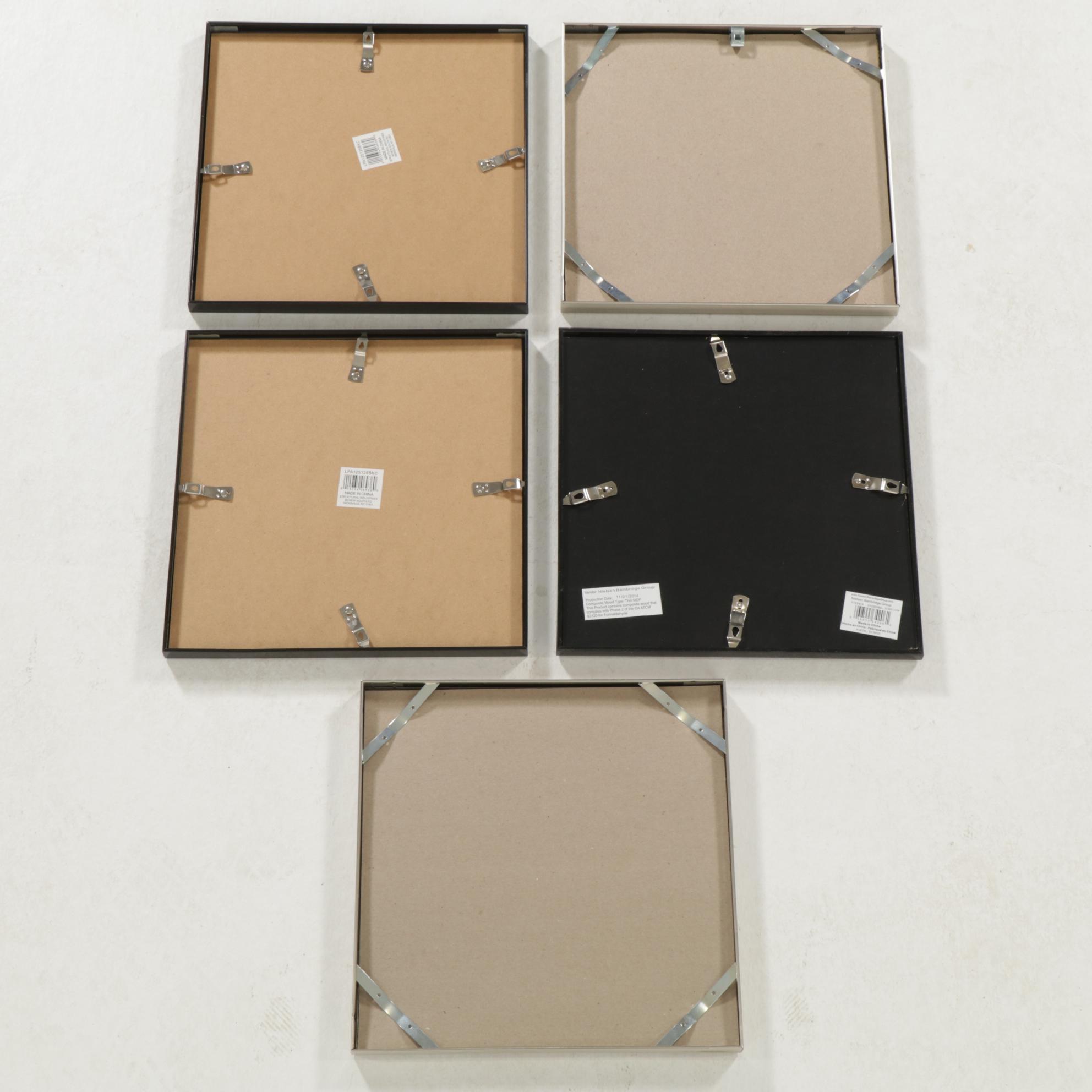 Five Framed Classic Rock Album Covers Including The Who, The Doors, Ramones