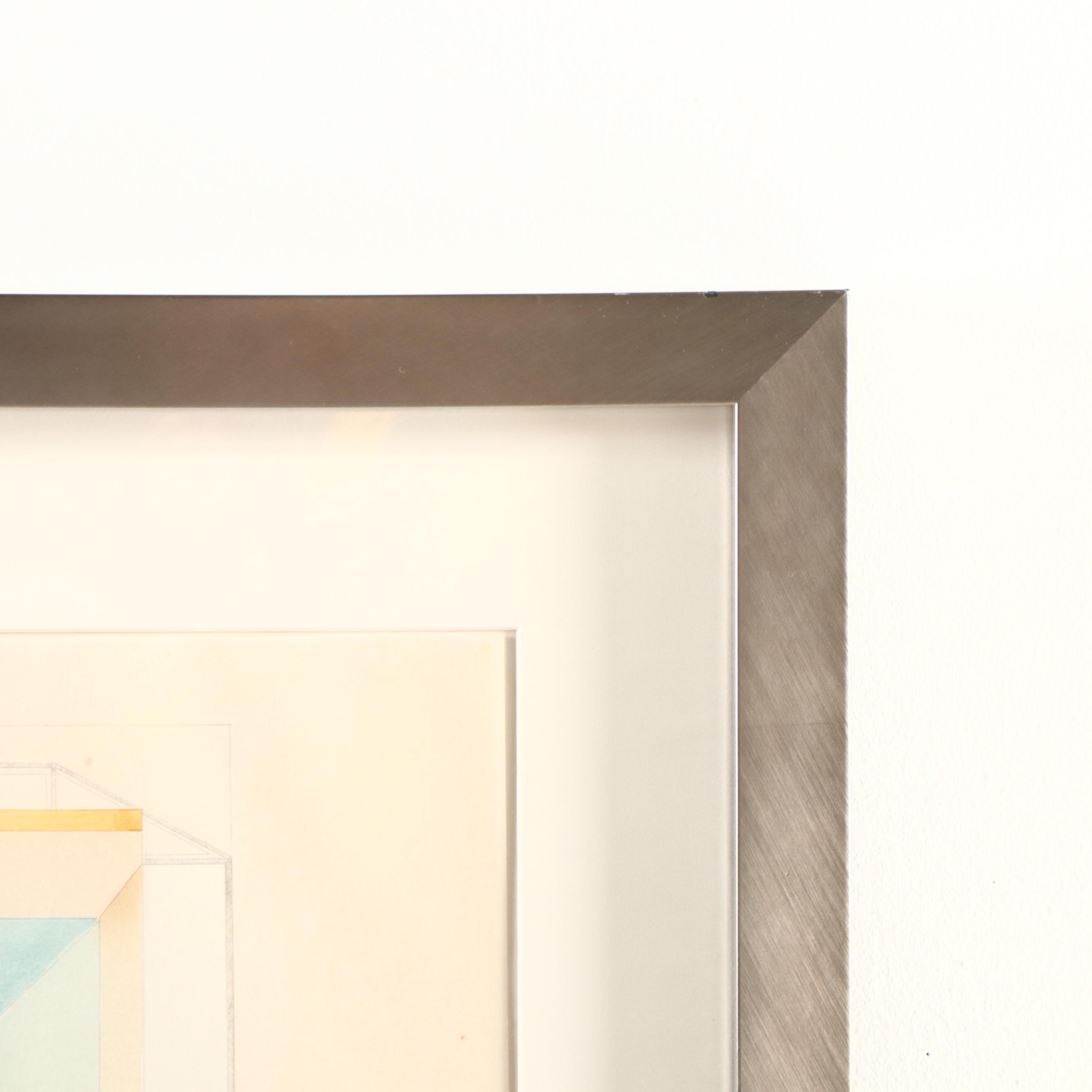 Al Held "Kyoto-Wa" Colored Woodcut, 1985