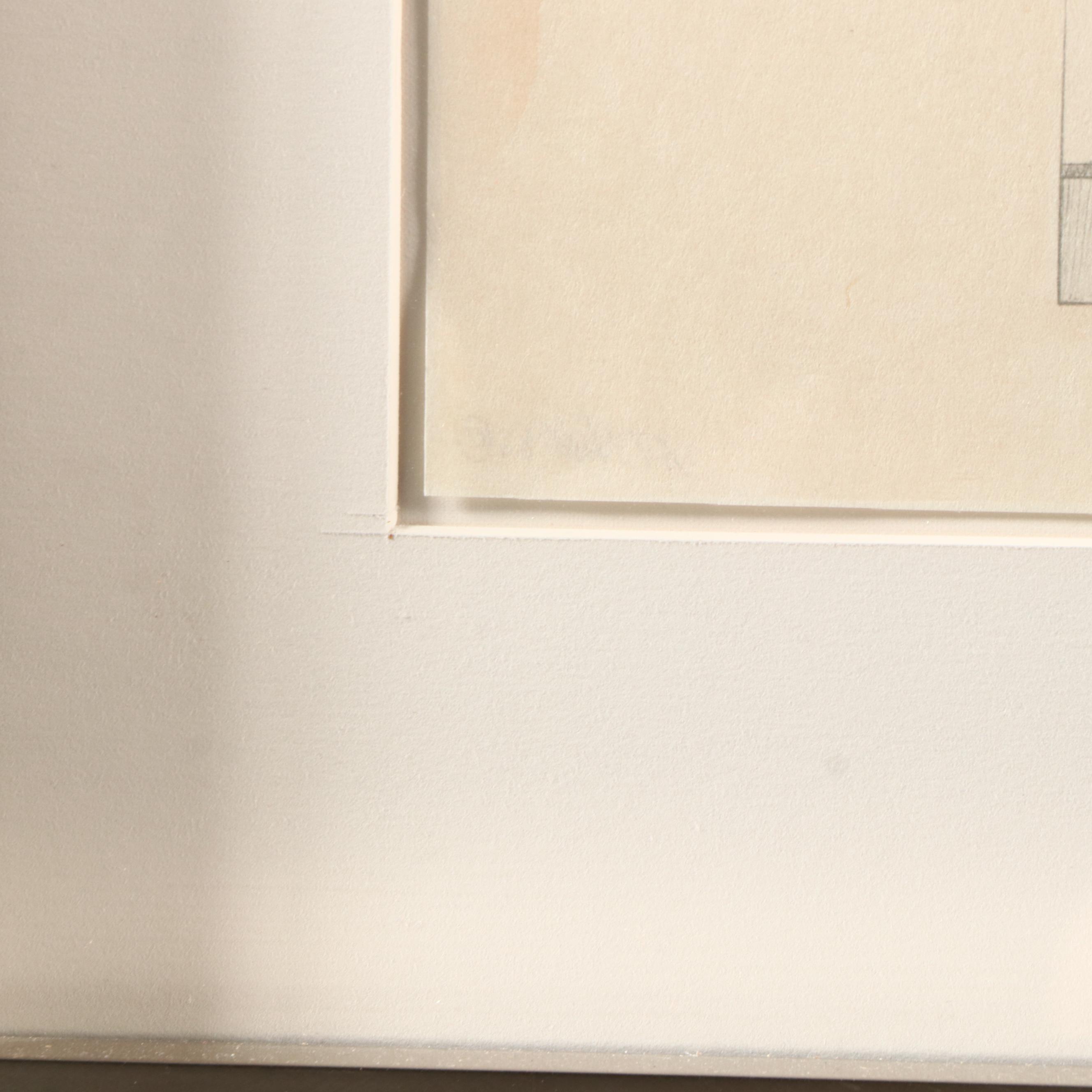 Al Held "Kyoto-Wa" Colored Woodcut, 1985