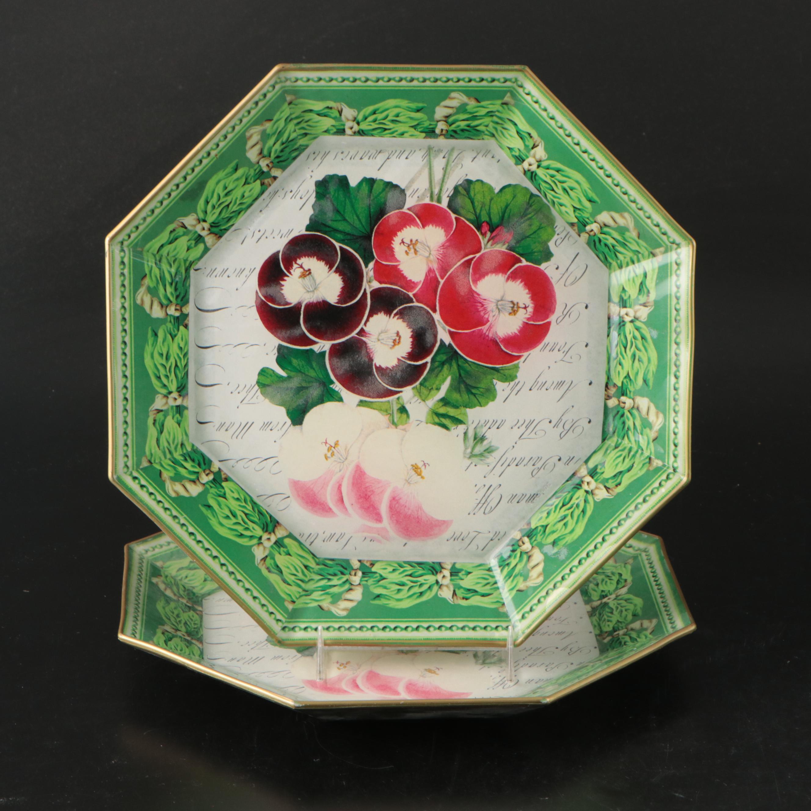 Moonlighting Interiors Decoupaged Glass Platters and Plates with More Tableware