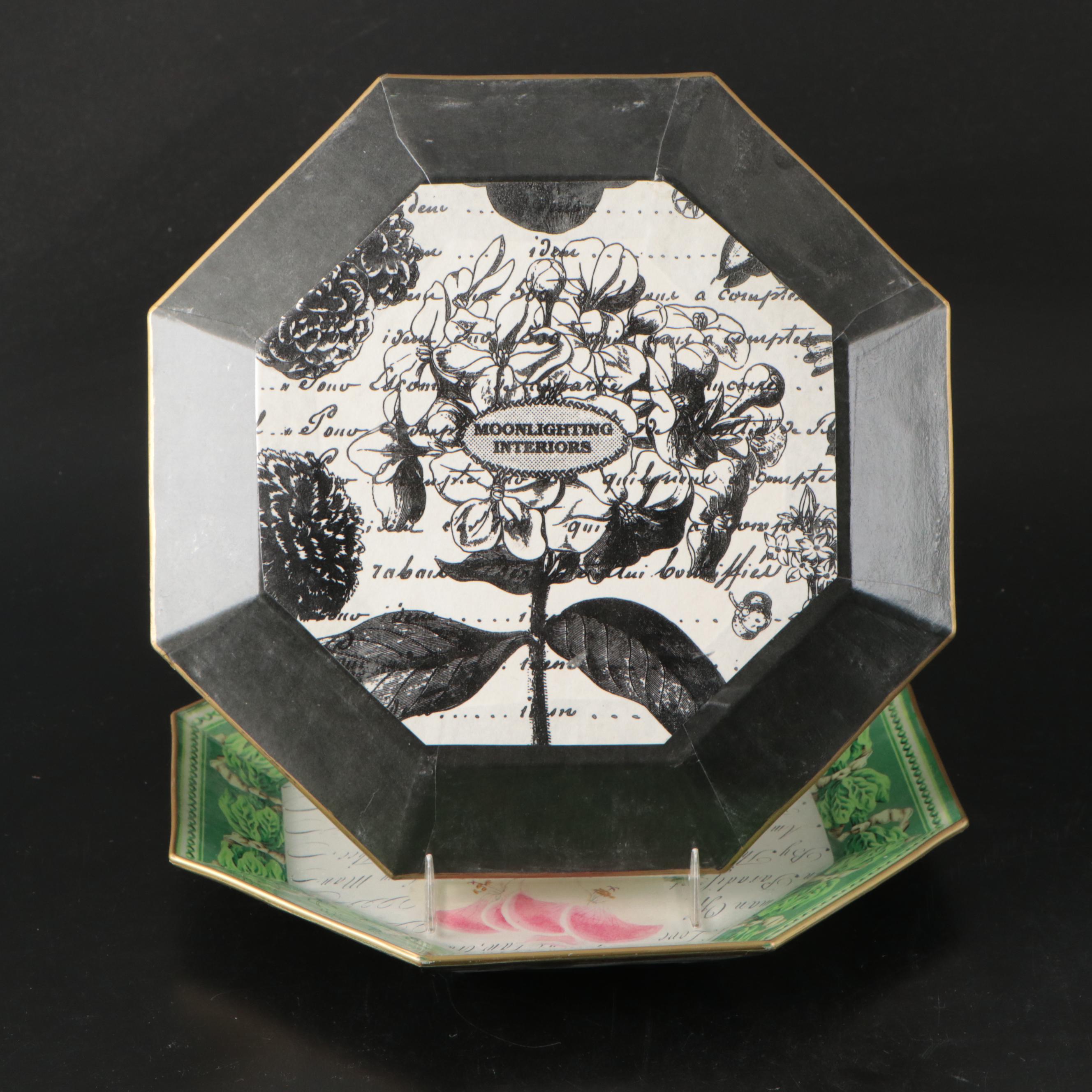 Moonlighting Interiors Decoupaged Glass Platters and Plates with More Tableware