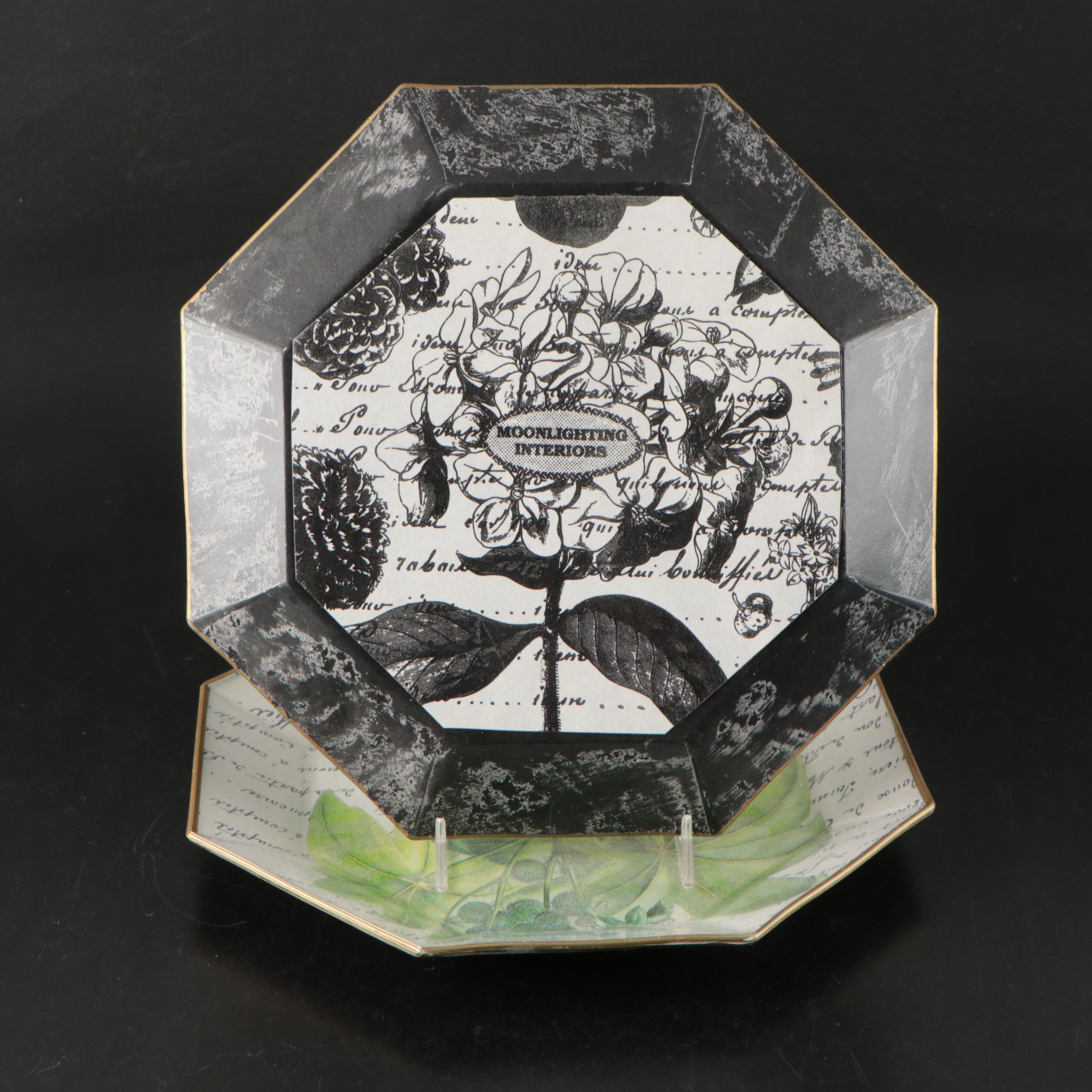 Moonlighting Interiors Decoupaged Glass Platters and Plates with More Tableware