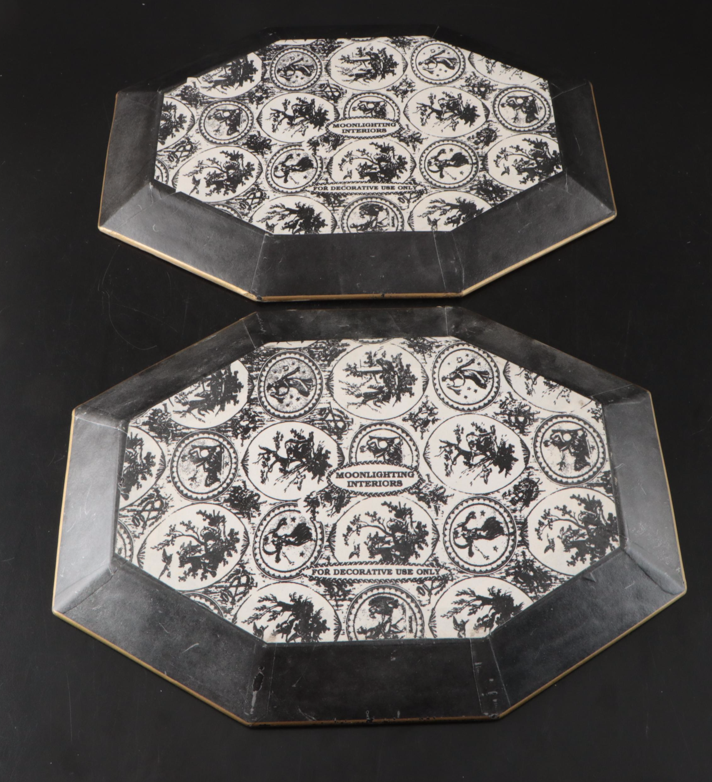 Moonlighting Interiors Decoupaged Glass Platters and Plates with More Tableware