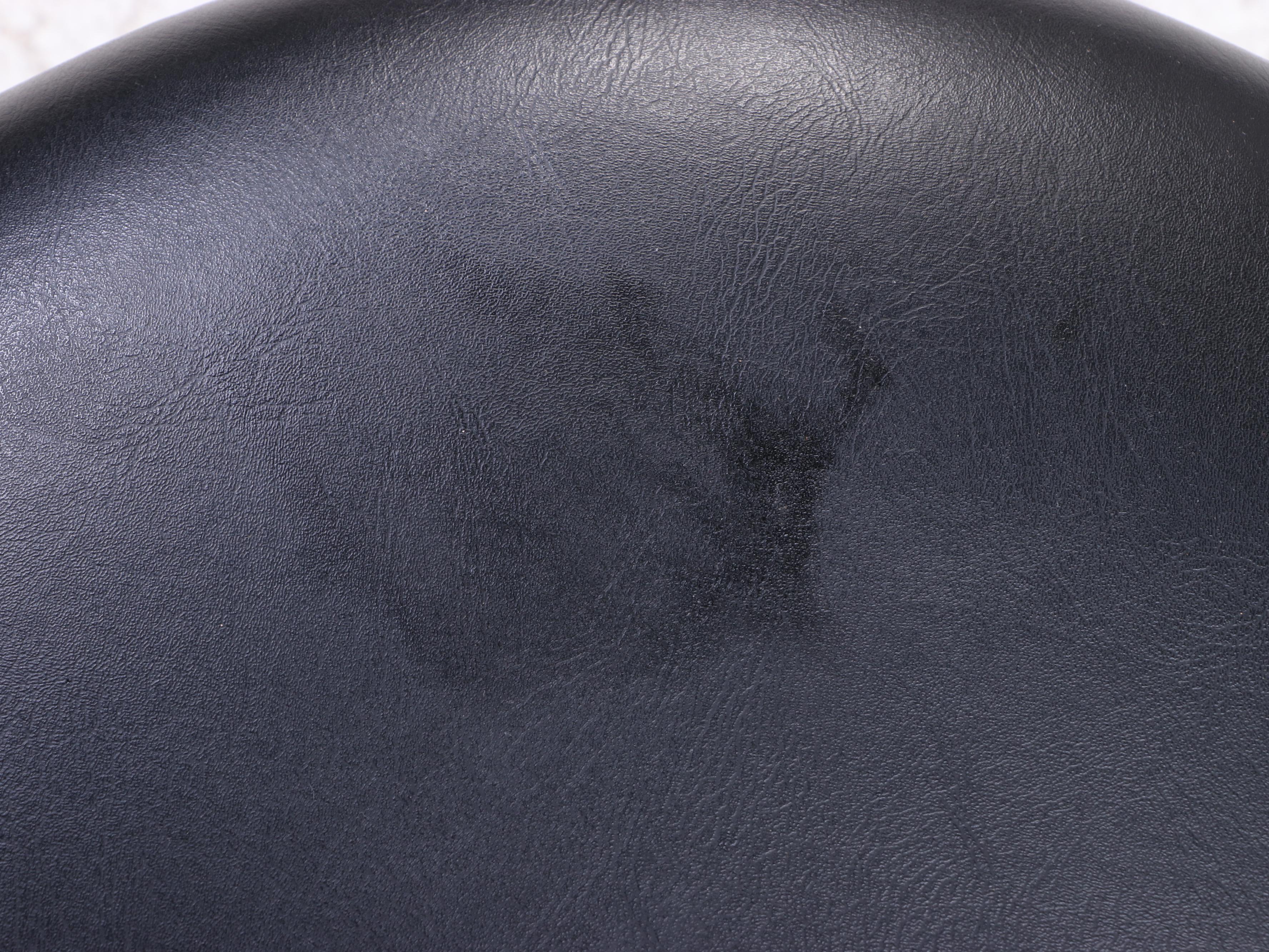 Eight Contemporary Hardwood and Faux Leather Swivel Seat Counter Stools