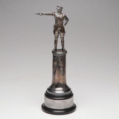 Poole Silver Co. Silver Plate and Plastic Police Officer Trophy