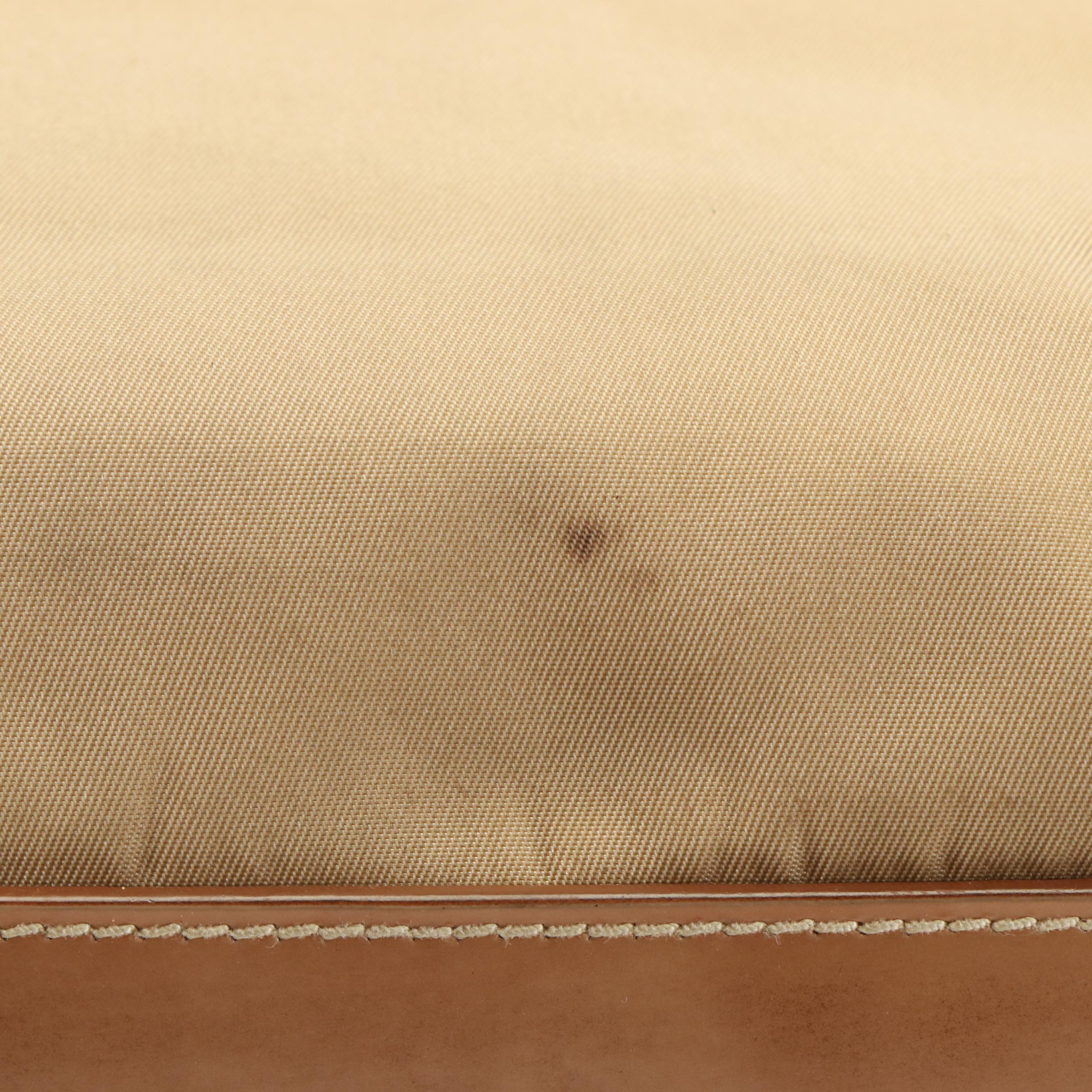 Prada Canapa Logo Boston Bag in Beige Tessuto Nylon