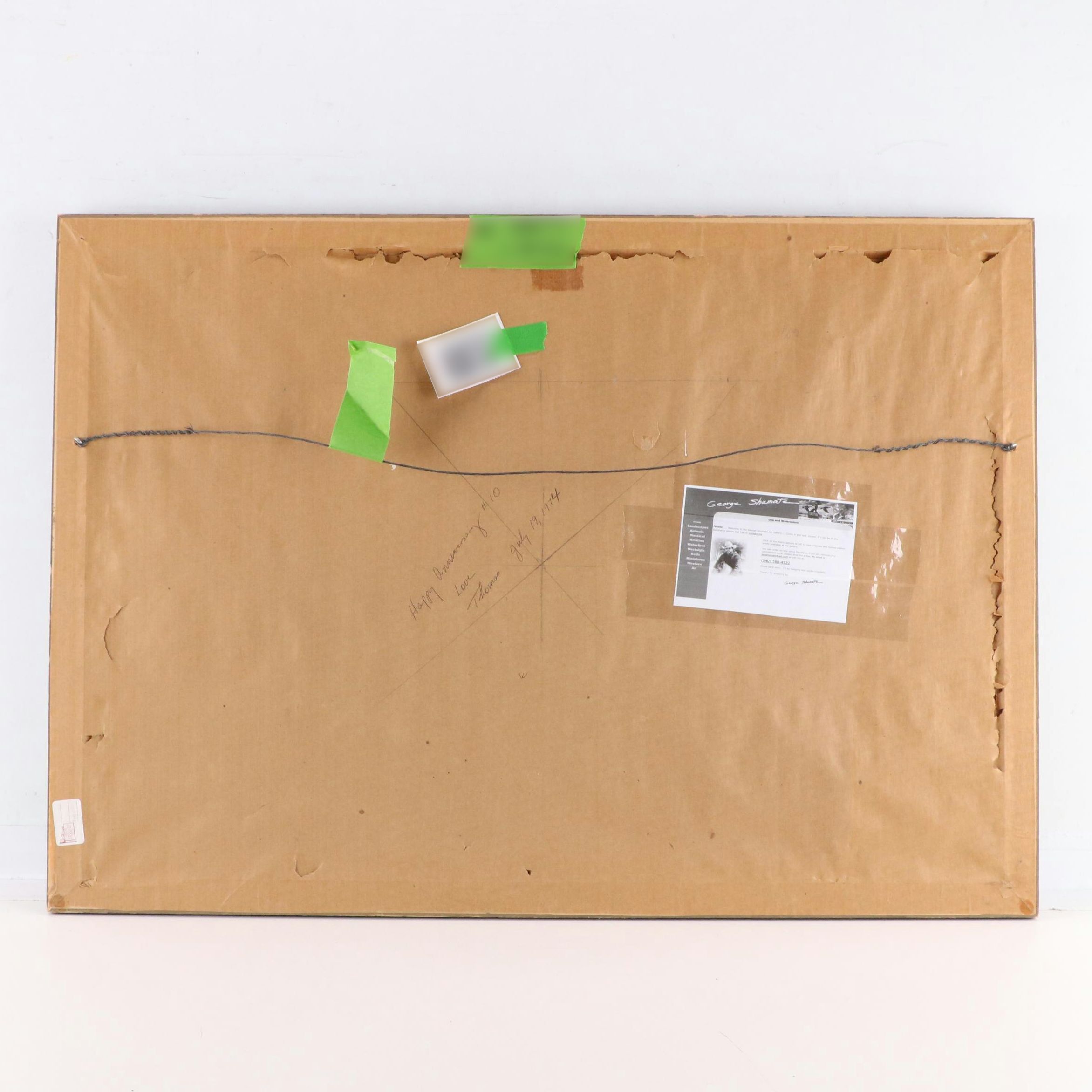 George Shumate Watercolor Painting of a Farmhouse in the Snow, Late 20th C