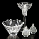 Orrefors "Orion" Bowl, Marquis by Waterford "Gemini" Holder With Salt and Pepper