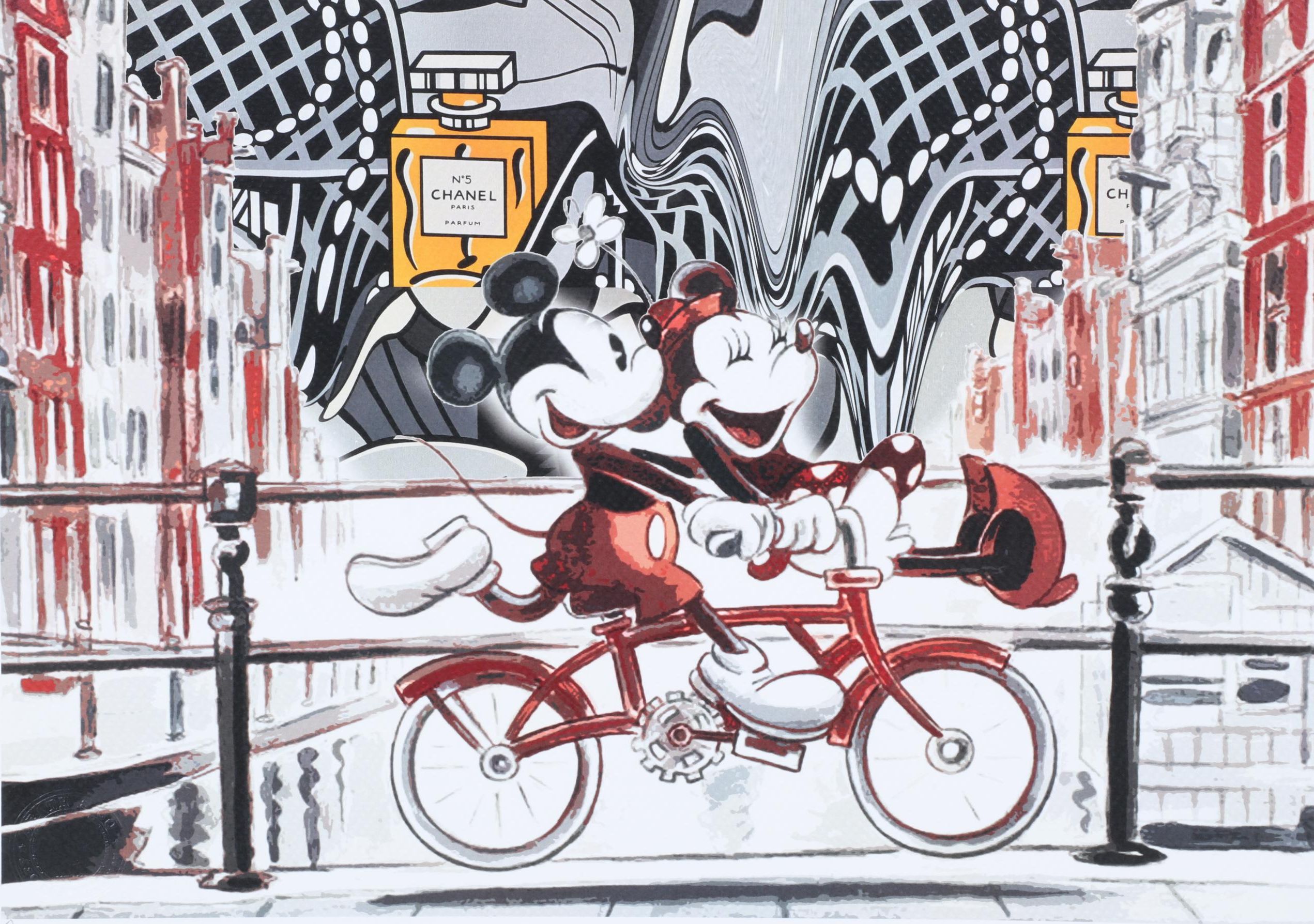 Death NYC Pop Art Graphic Print Featuring Mickey and Minnie Mouse, 2023