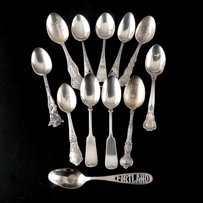 International Silver "Tipped" and More Sterling Silver Souvenir and Other Spoon