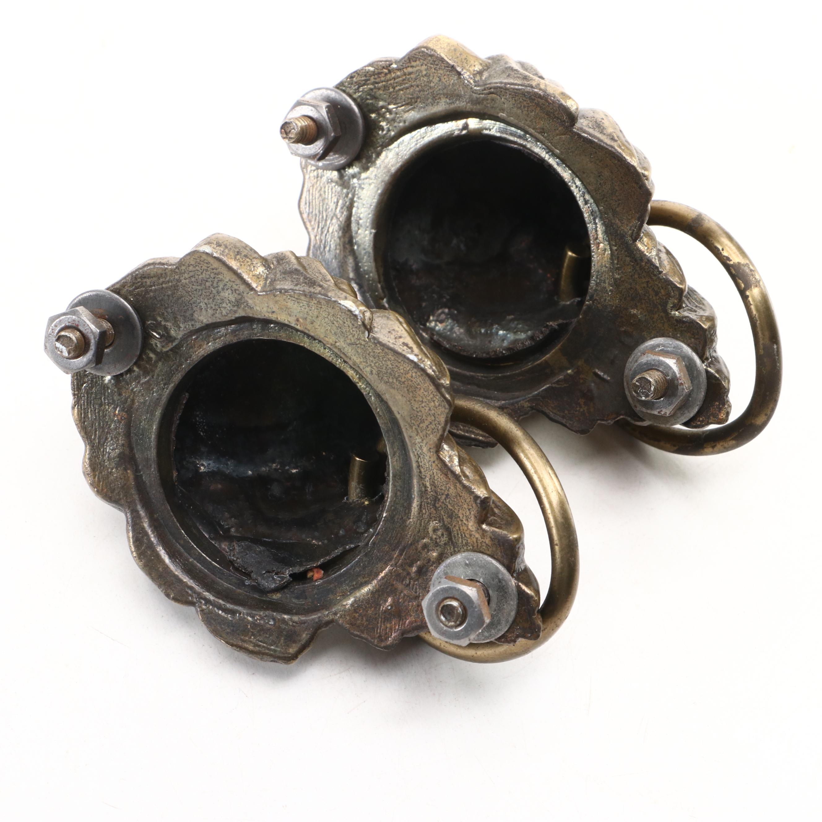 Brassed Metal Lion's Head Ring Pulls