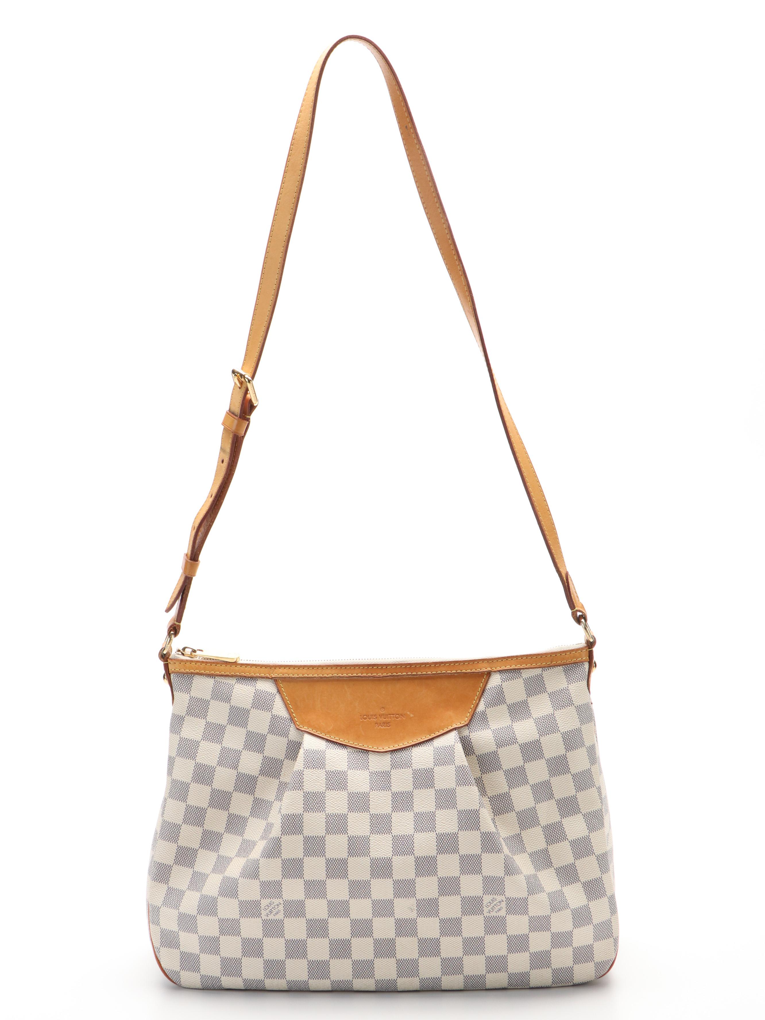 Louis Vuitton Siracusa Crossbody Bag in Damier Azur Coated Canvas