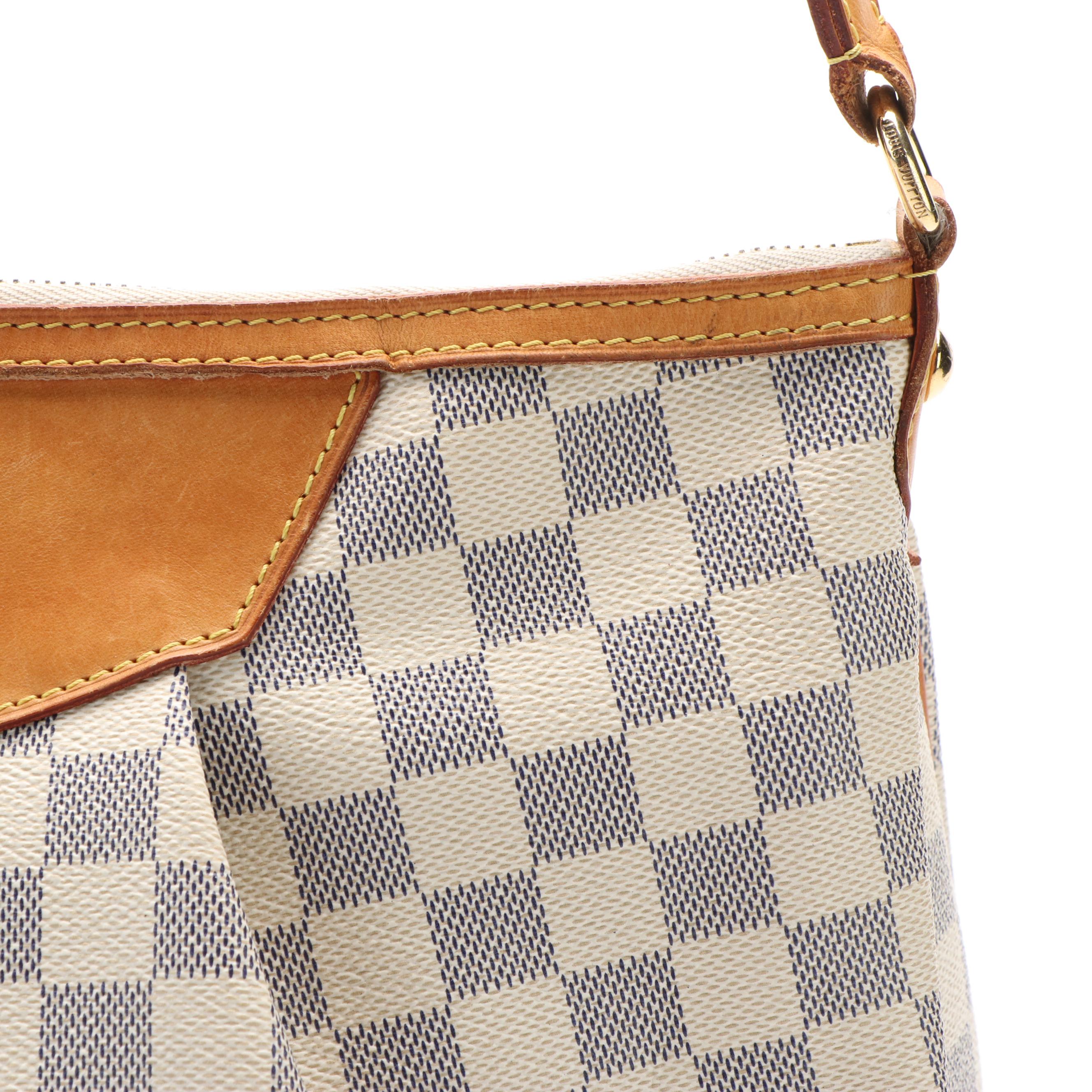 Louis Vuitton Siracusa Crossbody Bag in Damier Azur Coated Canvas