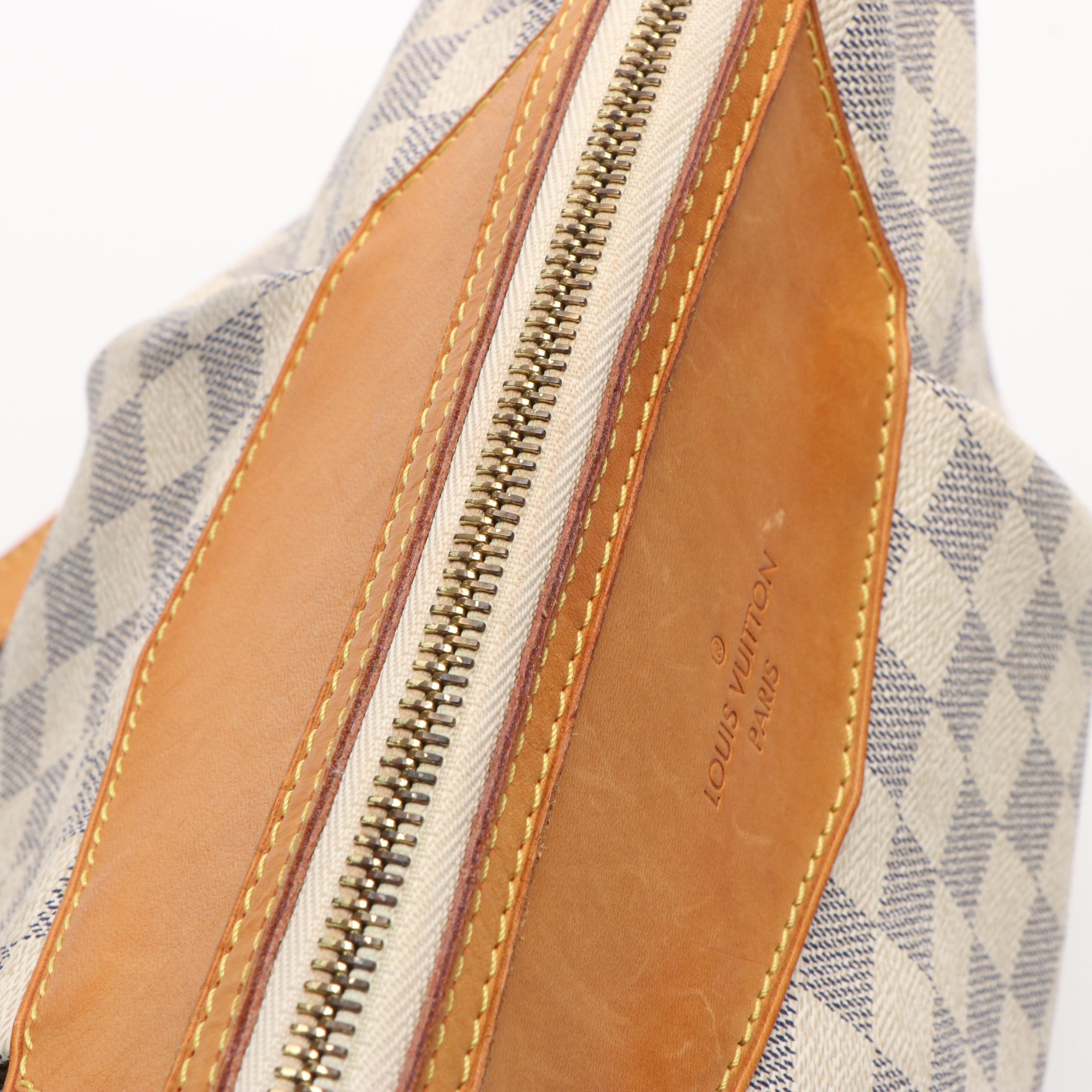 Louis Vuitton Siracusa Crossbody Bag in Damier Azur Coated Canvas