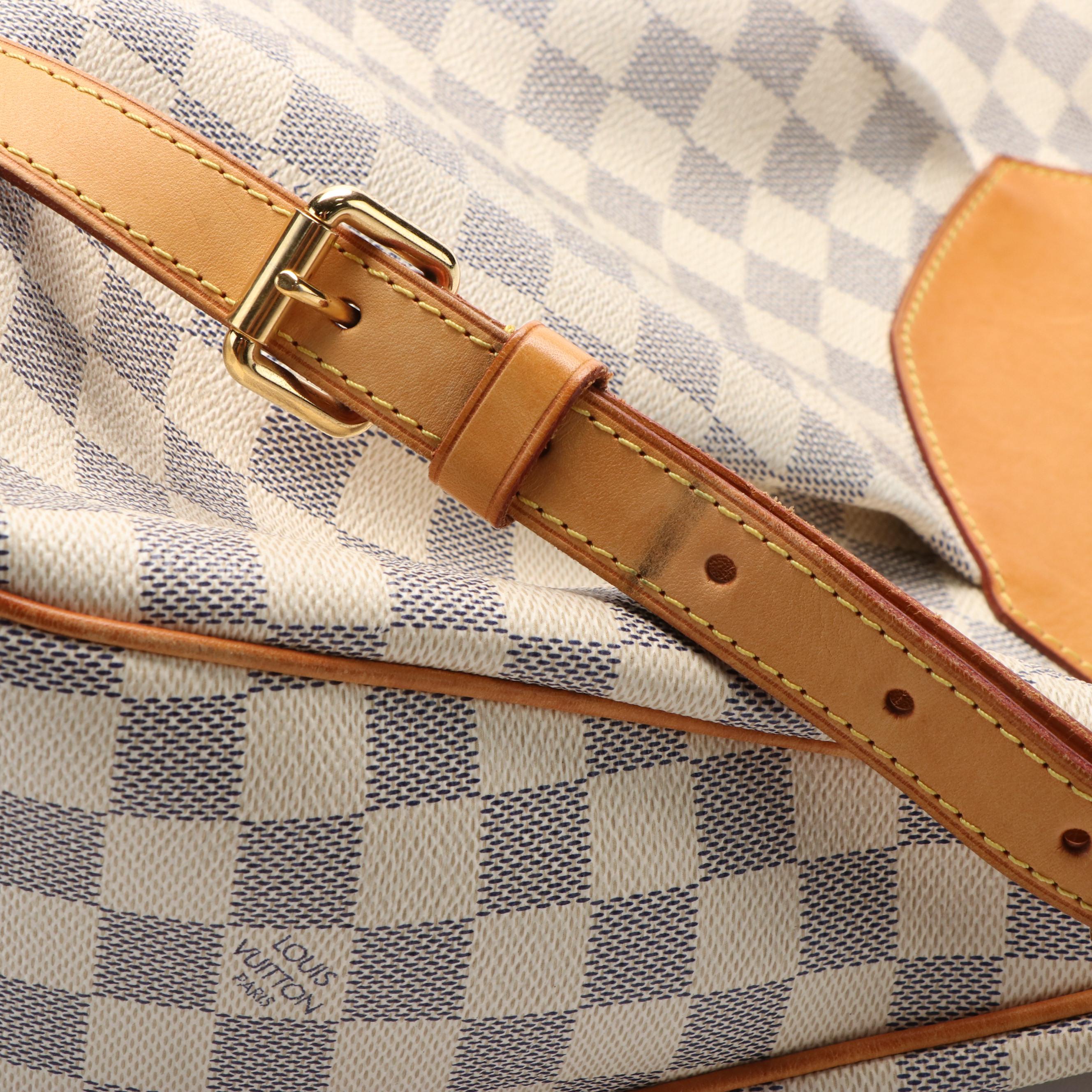 Louis Vuitton Siracusa Crossbody Bag in Damier Azur Coated Canvas