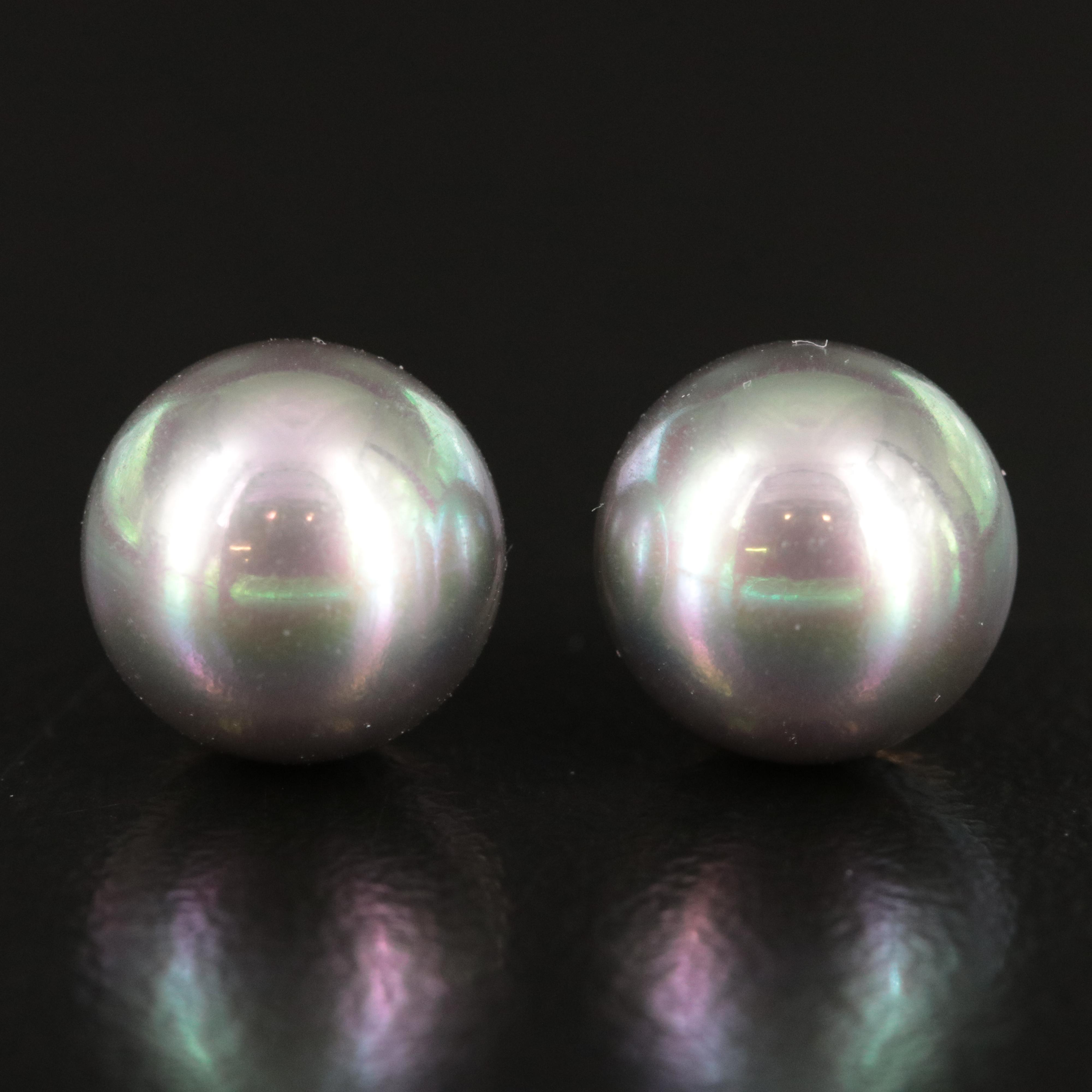 Majorica Sterling Faux Pearl Stud Earrings