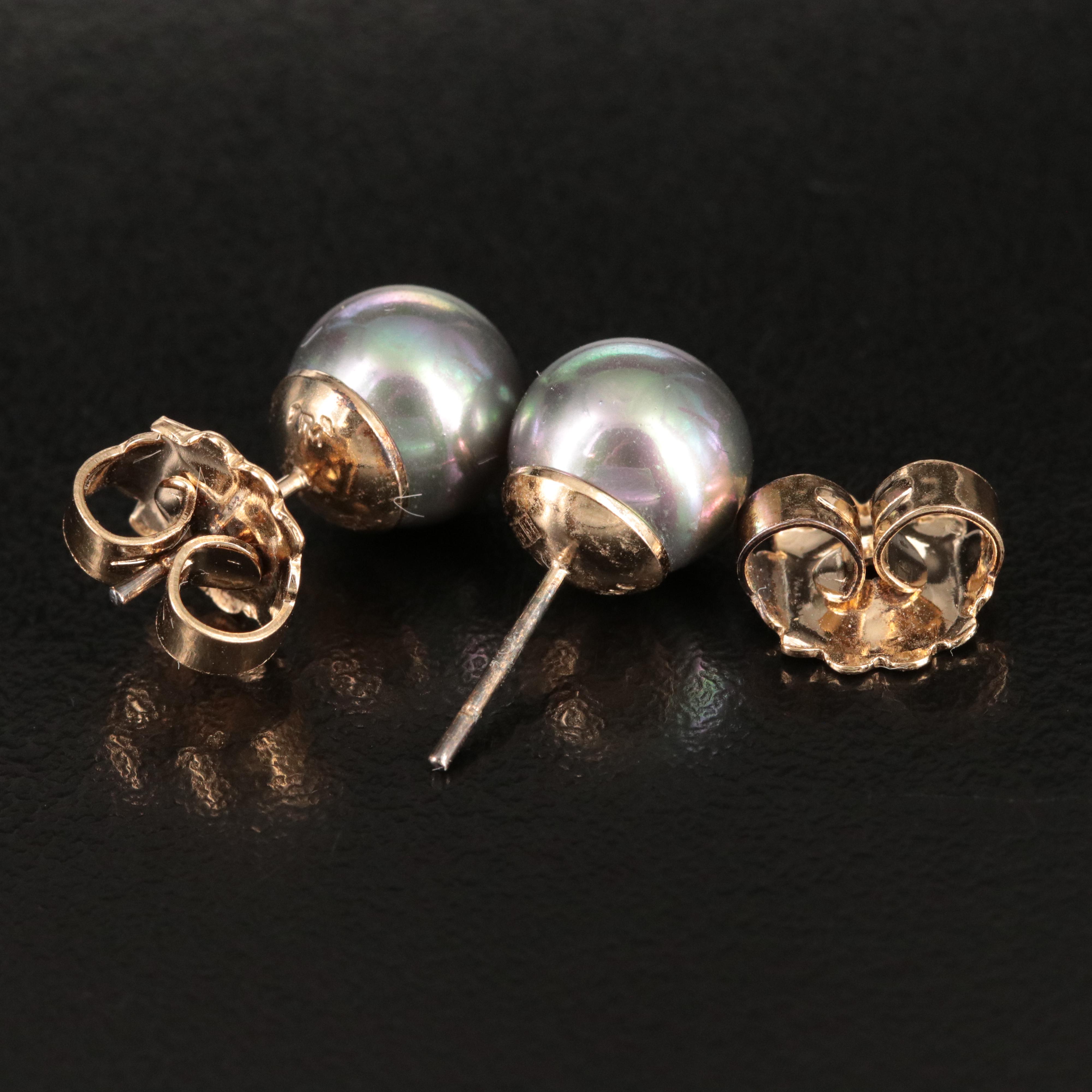 Majorica Sterling Faux Pearl Stud Earrings