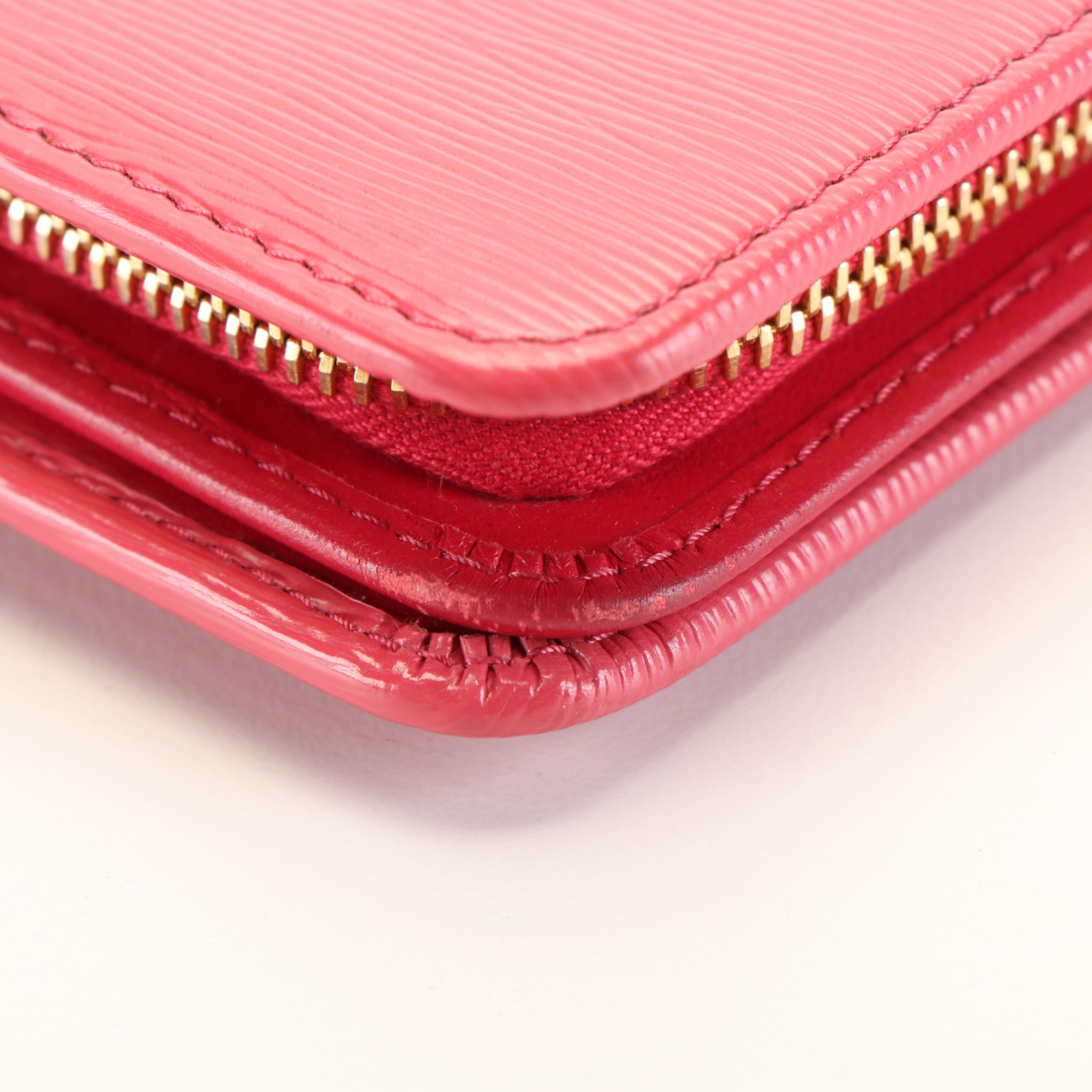 Prada French Wallet in Pink Vitello Move Leather