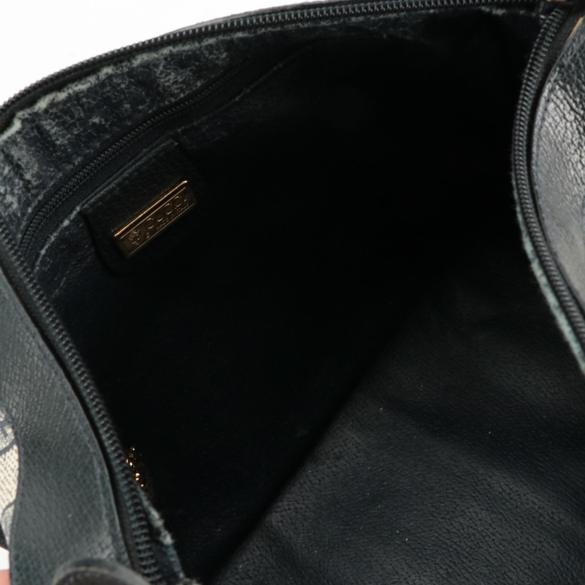 Gucci Web Stripe Supreme Canvas and Leather Boston Bag with Wallet & Key Holder