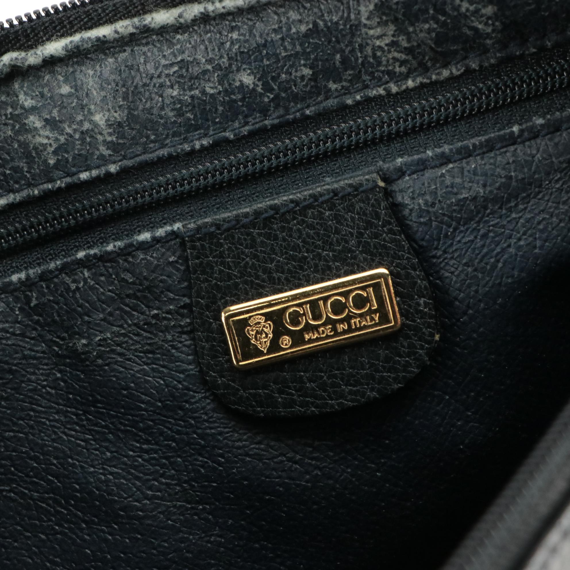 Gucci Web Stripe Supreme Canvas and Leather Boston Bag with Wallet & Key Holder