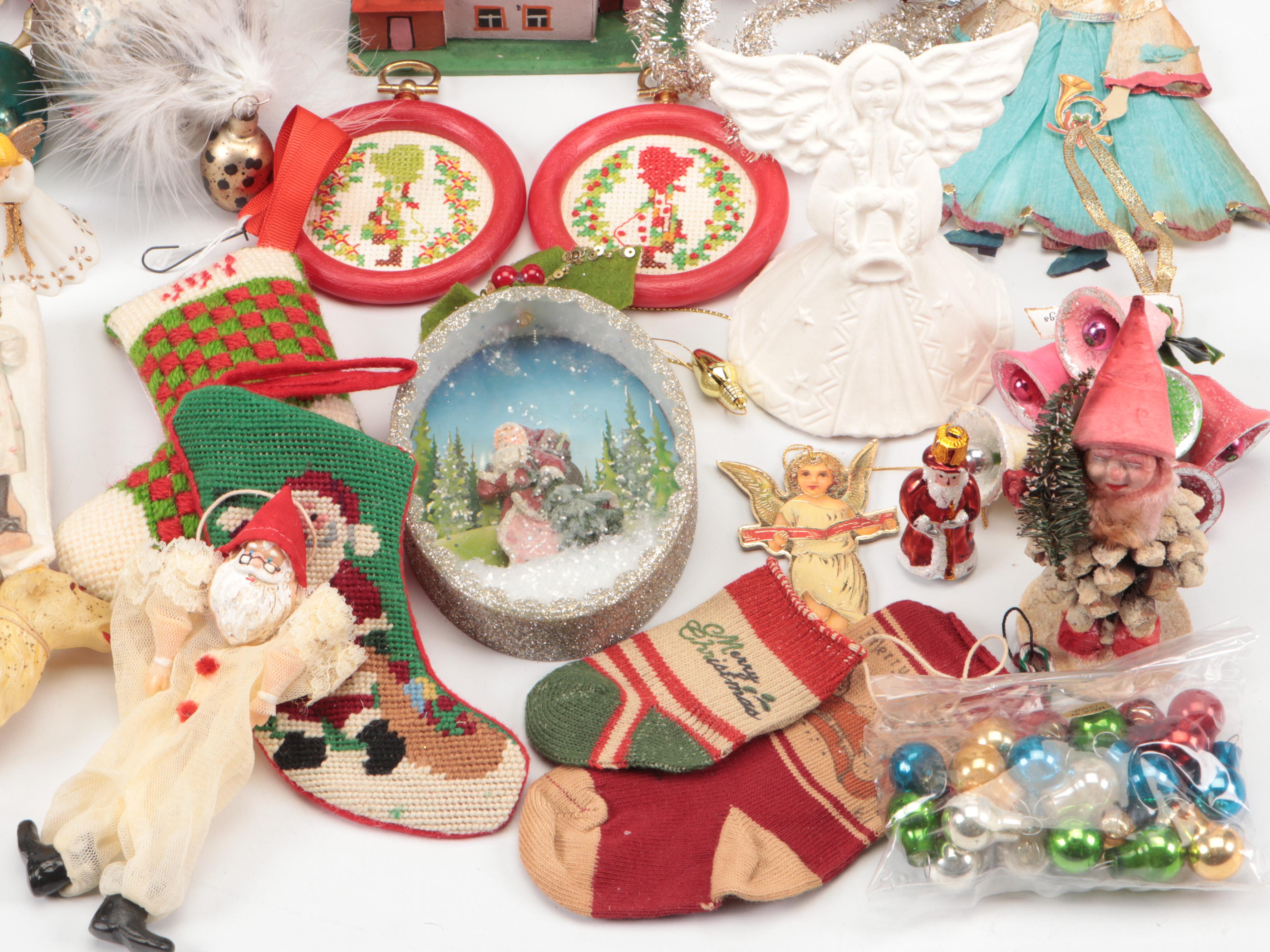 German Putz Style Houses and Other Vintage Christmas Decor