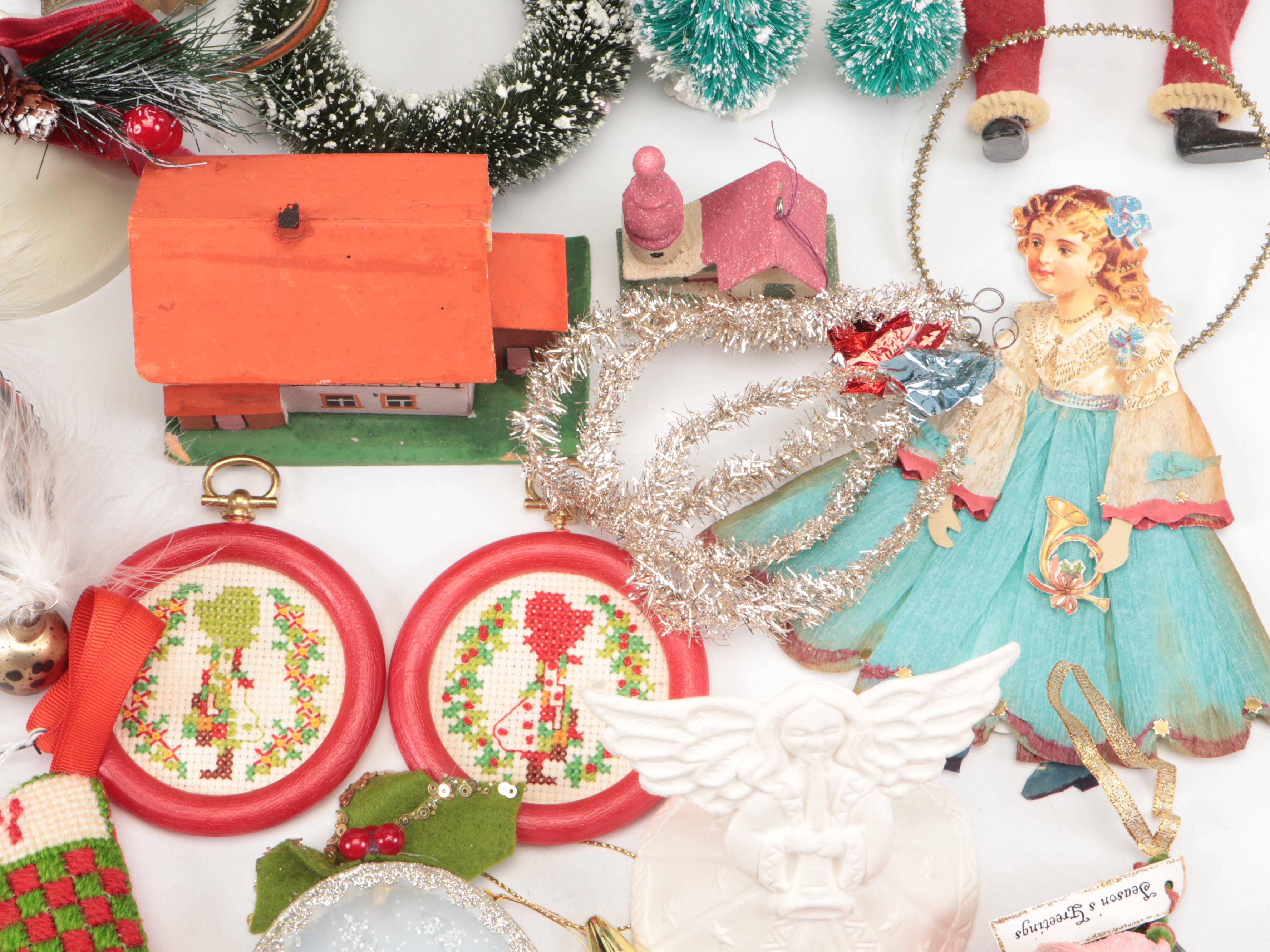 German Putz Style Houses and Other Vintage Christmas Decor