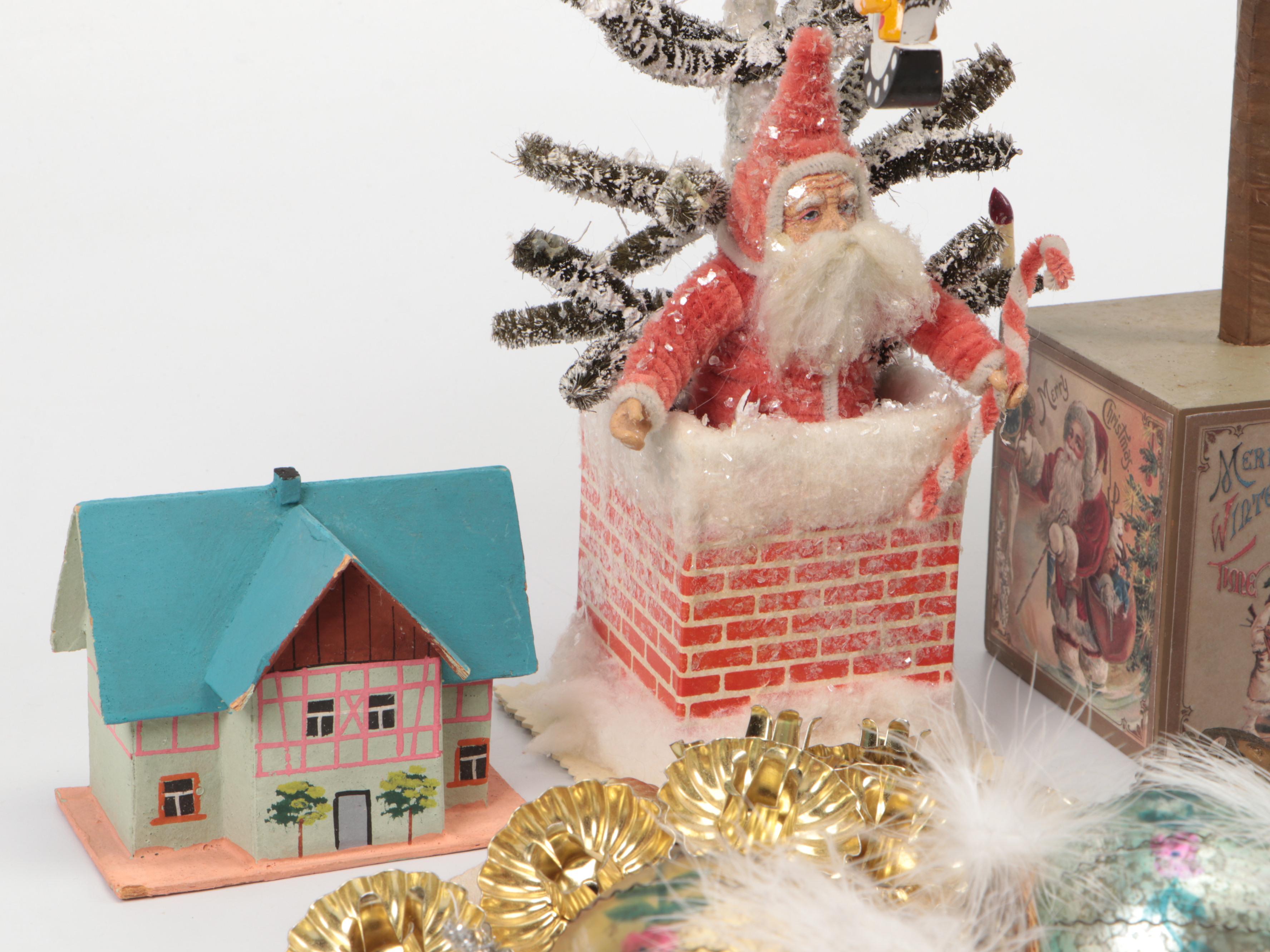 German Putz Style Houses and Other Vintage Christmas Decor