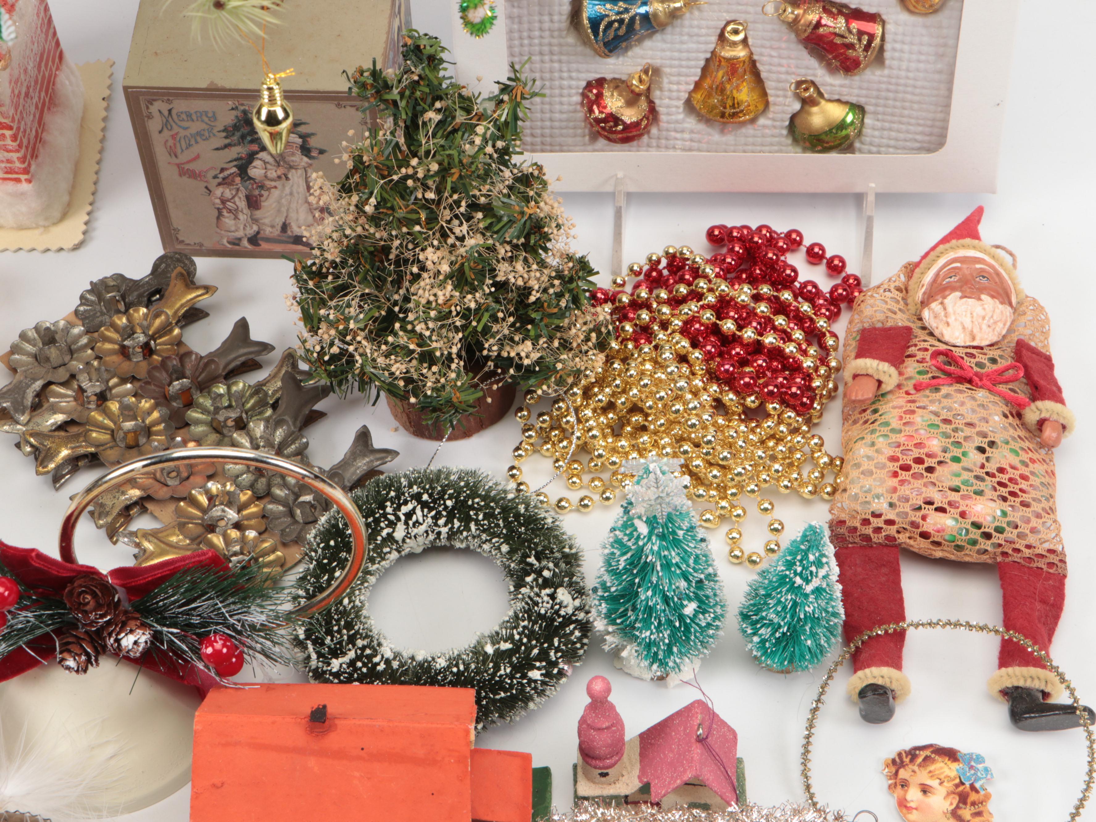 German Putz Style Houses and Other Vintage Christmas Decor