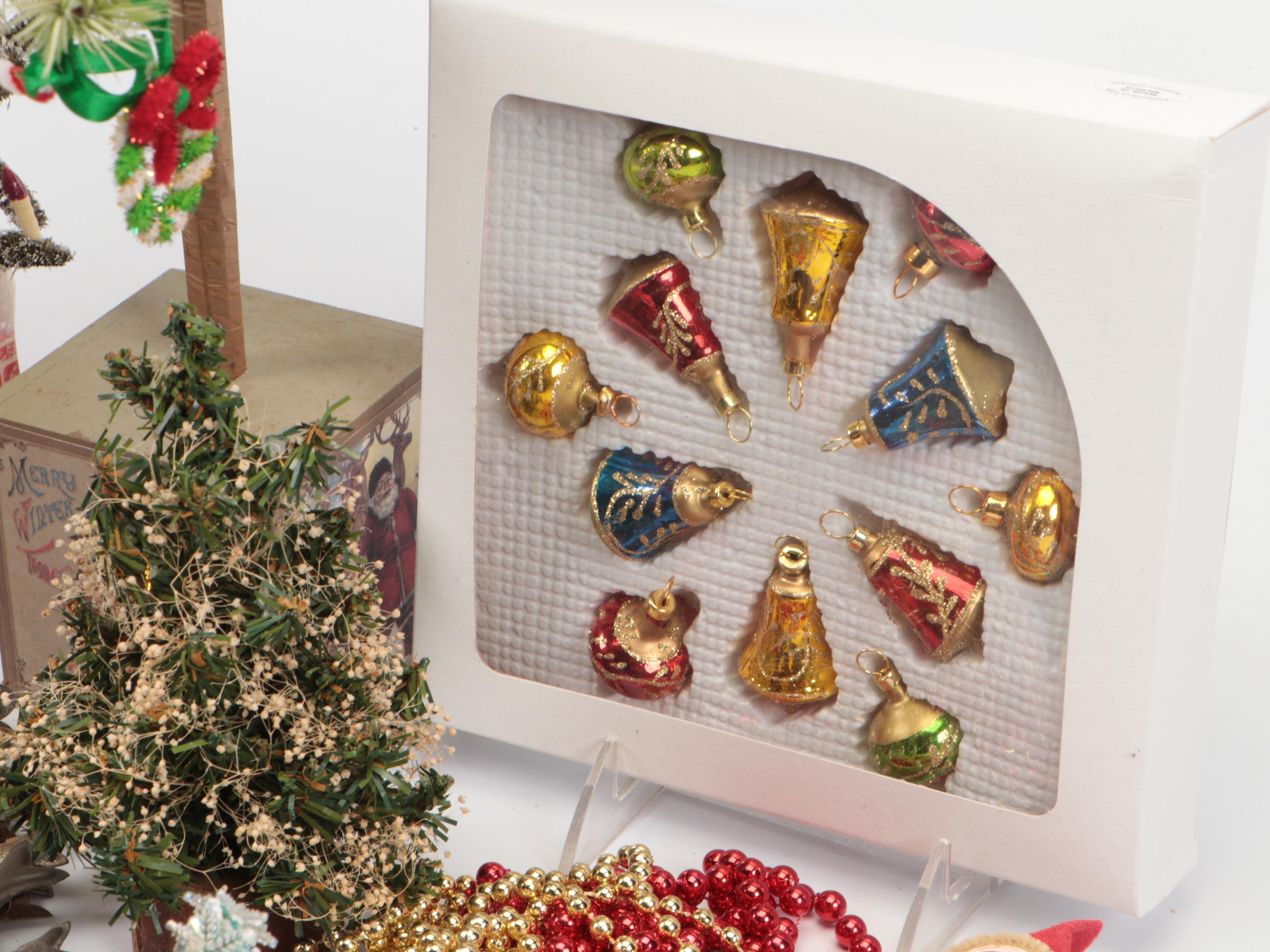 German Putz Style Houses and Other Vintage Christmas Decor