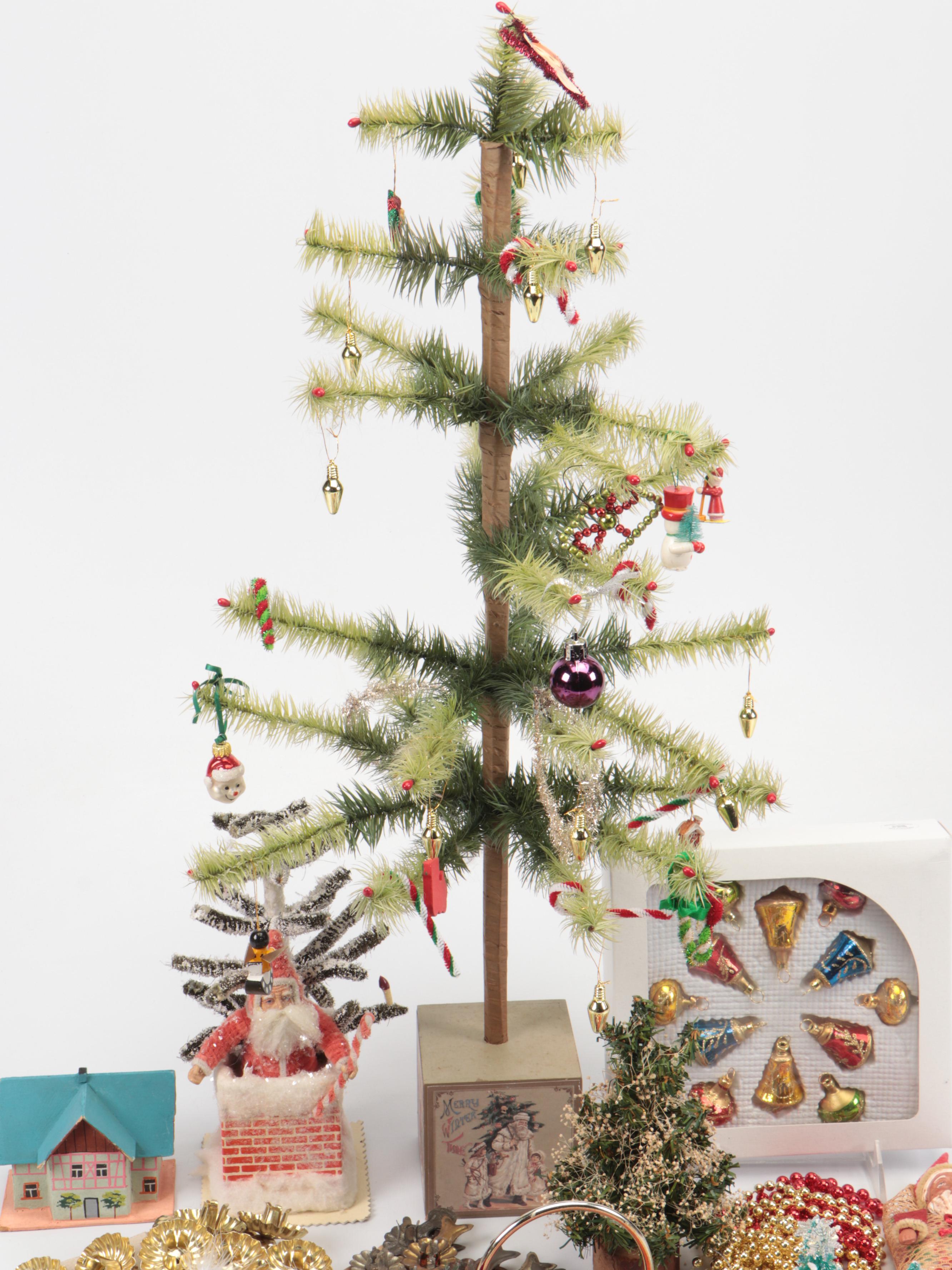 German Putz Style Houses and Other Vintage Christmas Decor