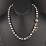 Majorica Faux Pearl Necklace with Sterling Clasp