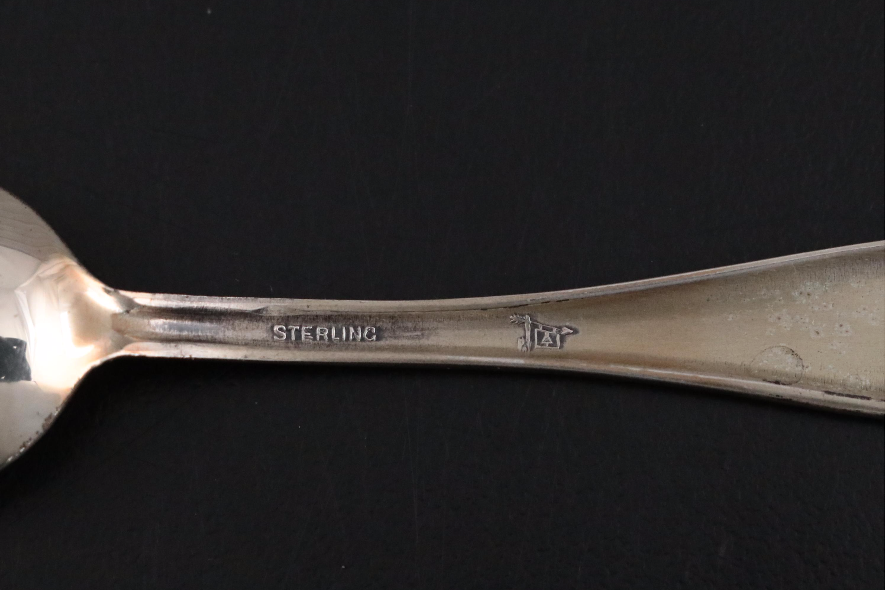 Silver Plate and Other Metal Souvenir Spoons Framed in Shadow Boxes