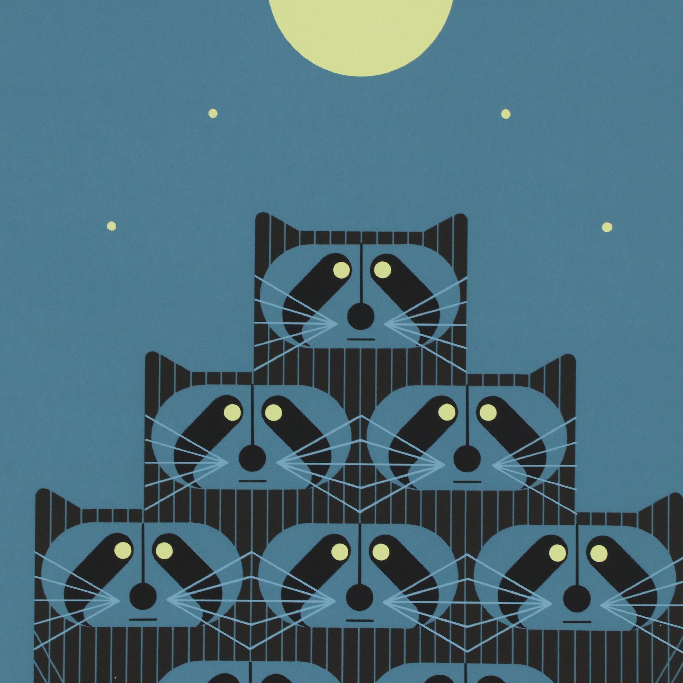 Charley Harper Serigraph "Raccpack," 1975