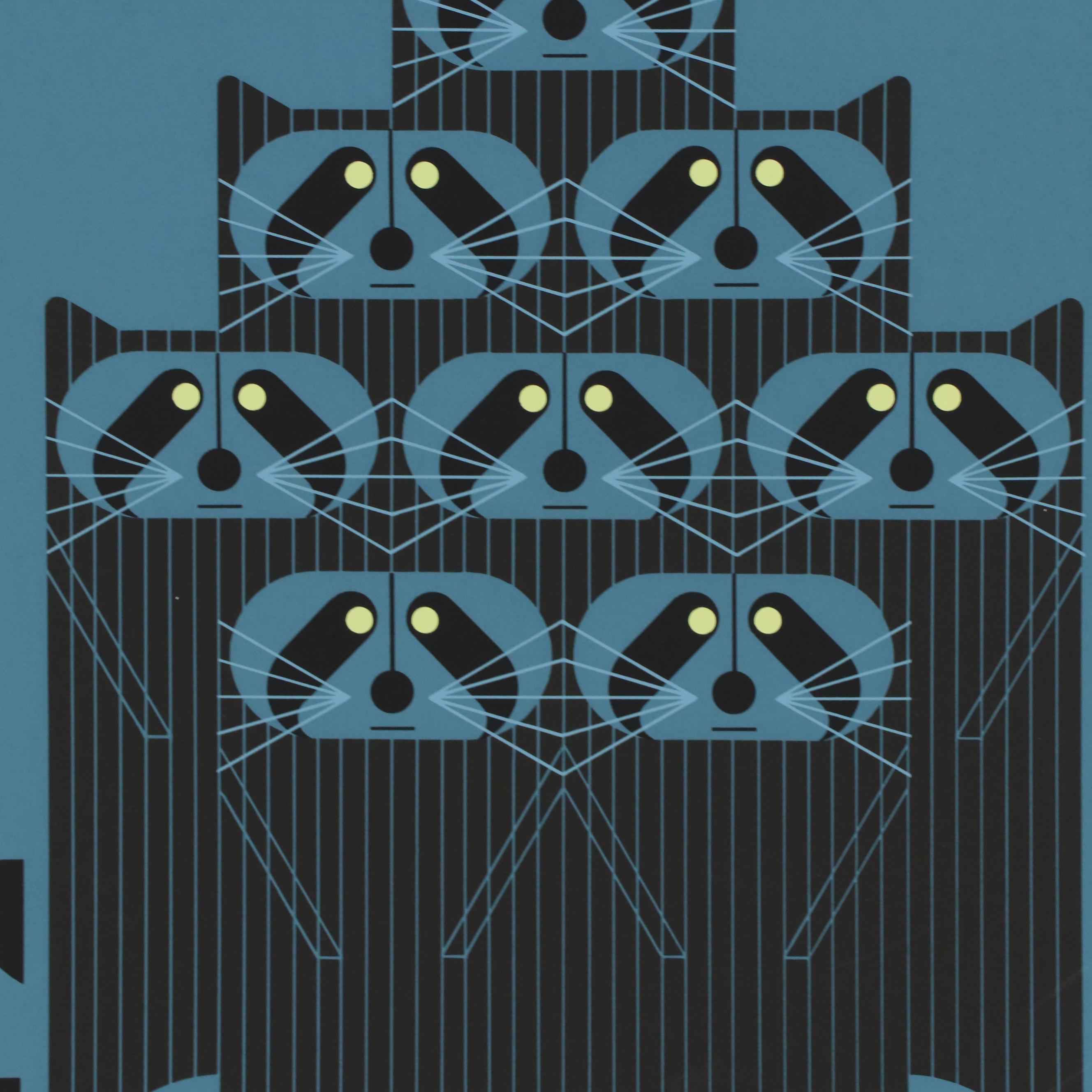 Charley Harper Serigraph "Raccpack," 1975