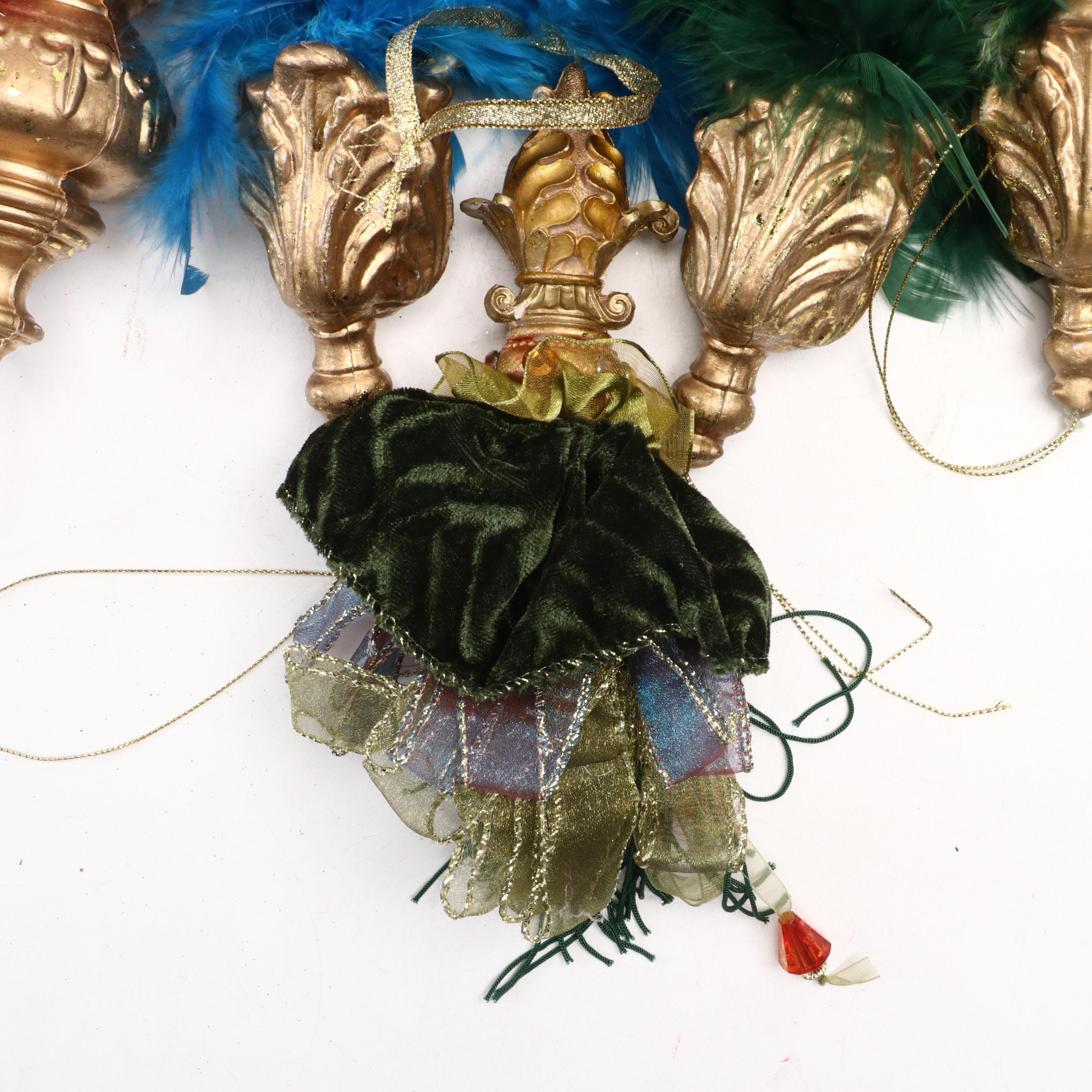 Moroccan Magic Feathered Ornaments and Decorative Tassels with Other Ornaments