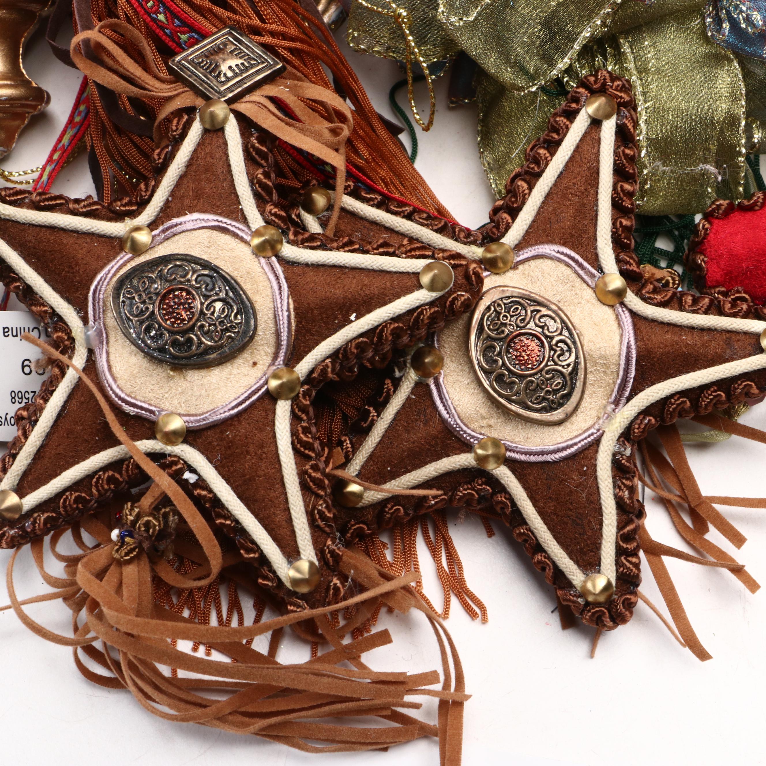 Moroccan Magic Feathered Ornaments and Decorative Tassels with Other Ornaments