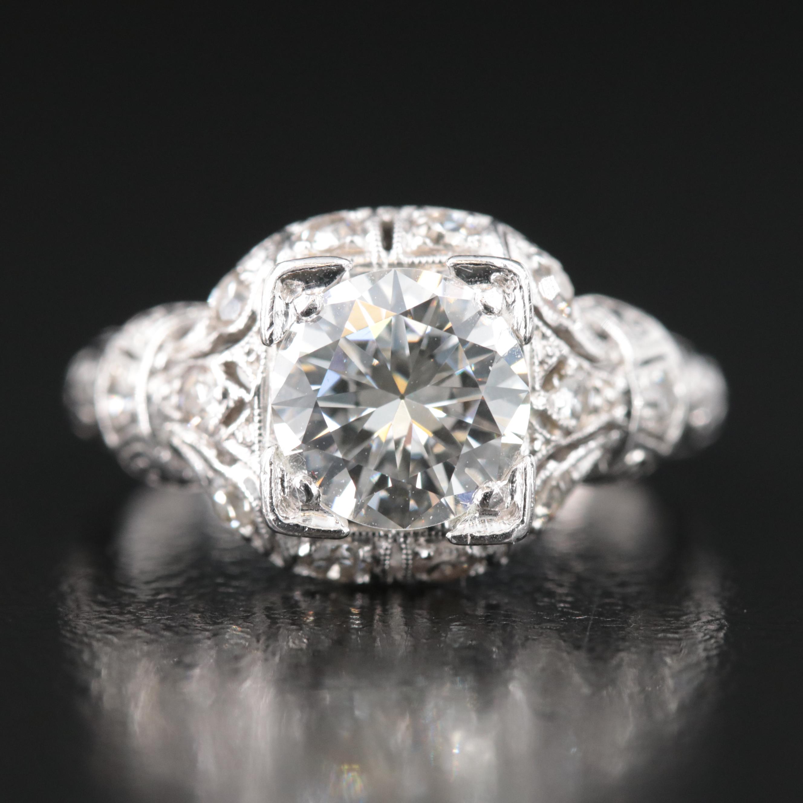 Platinum 1.58 CTW Diamond Ring