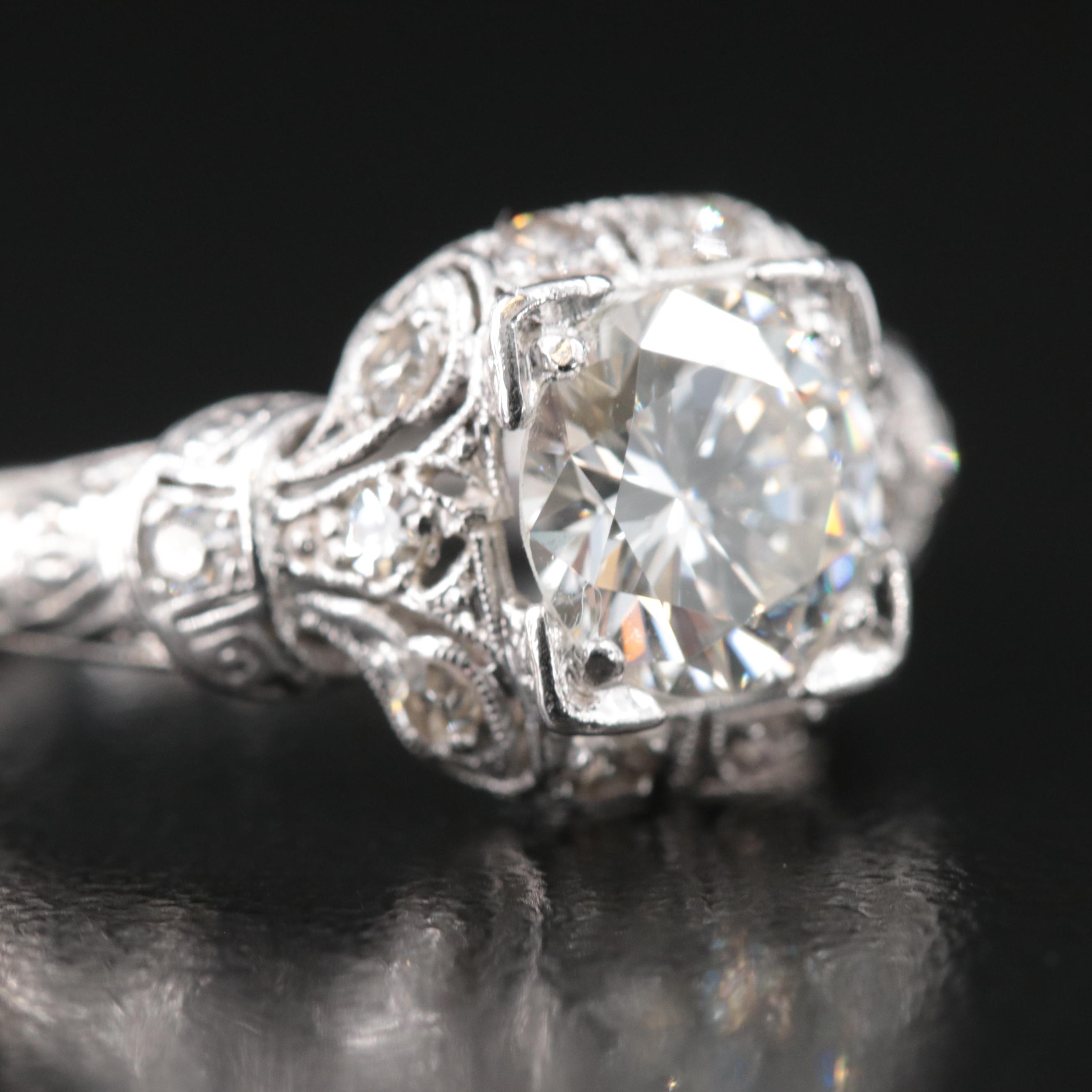 Platinum 1.58 CTW Diamond Ring