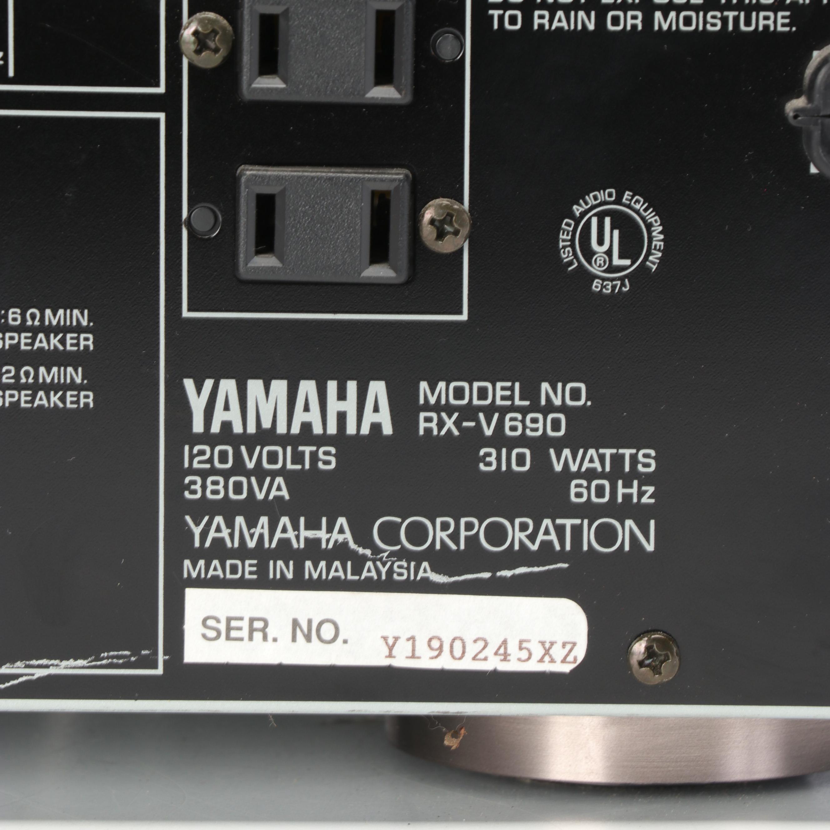 Yamaha Natural Sound Stereo Receiver RX-V690