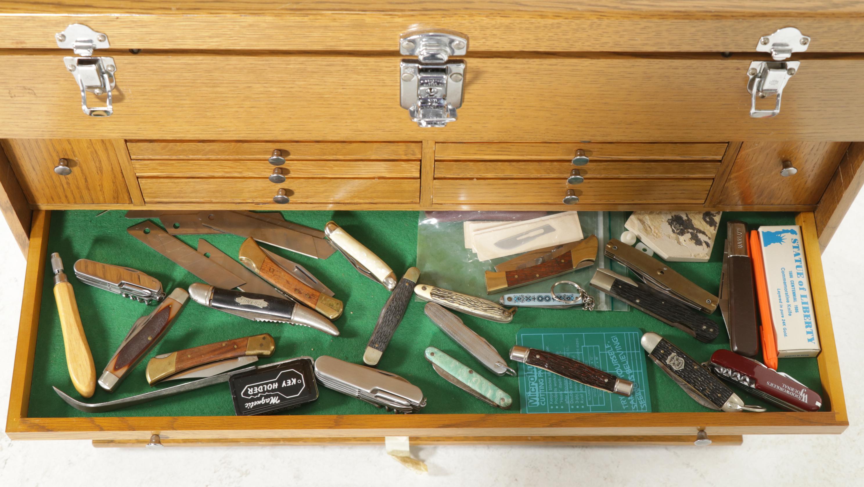 H. Gerstner Tool Chest, E.C.E. Hand Planes, Woodworking Tools & Pocket Knives
