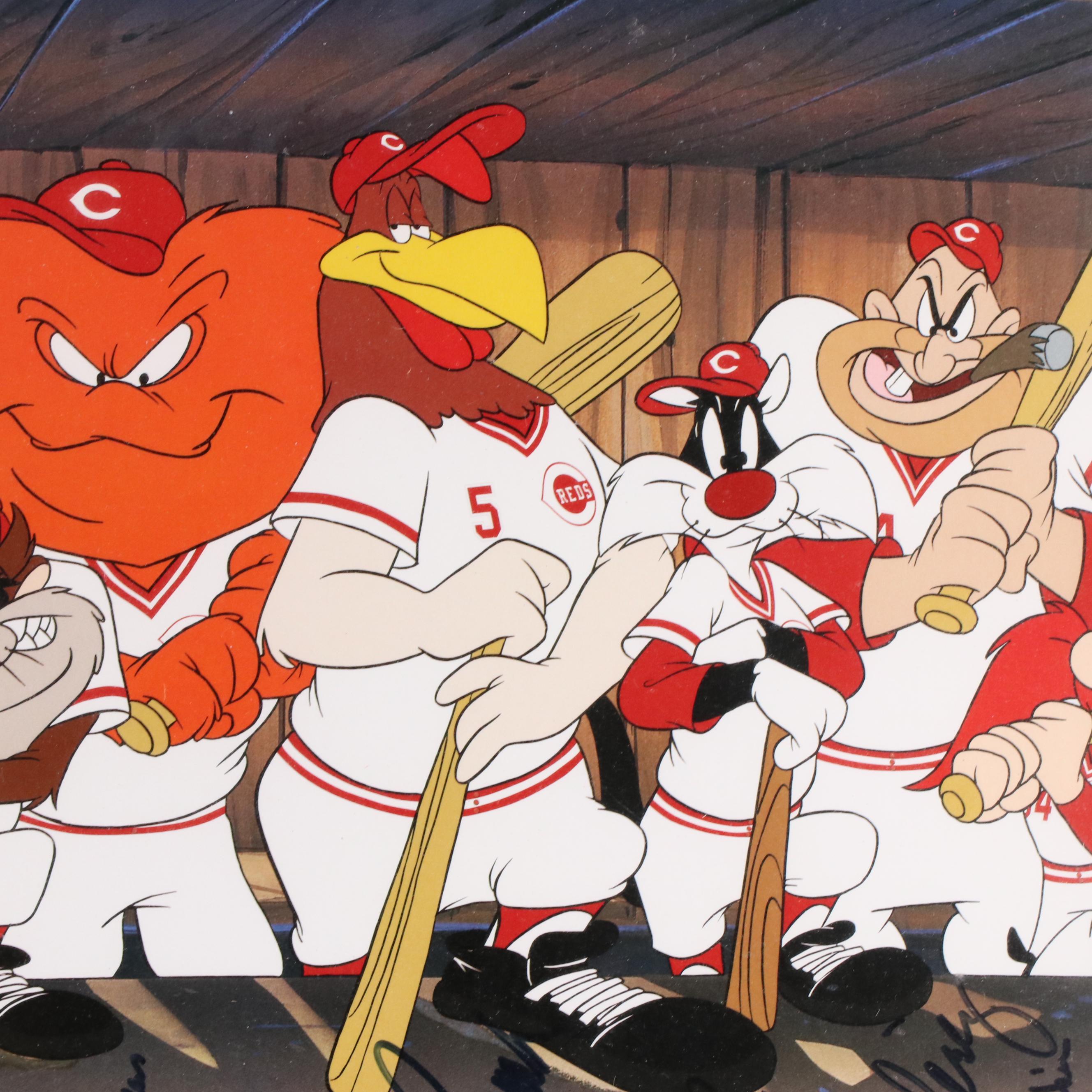 "The Big Red Machine" Looney Tunes Signed Print with Rose, Bench, Morgan