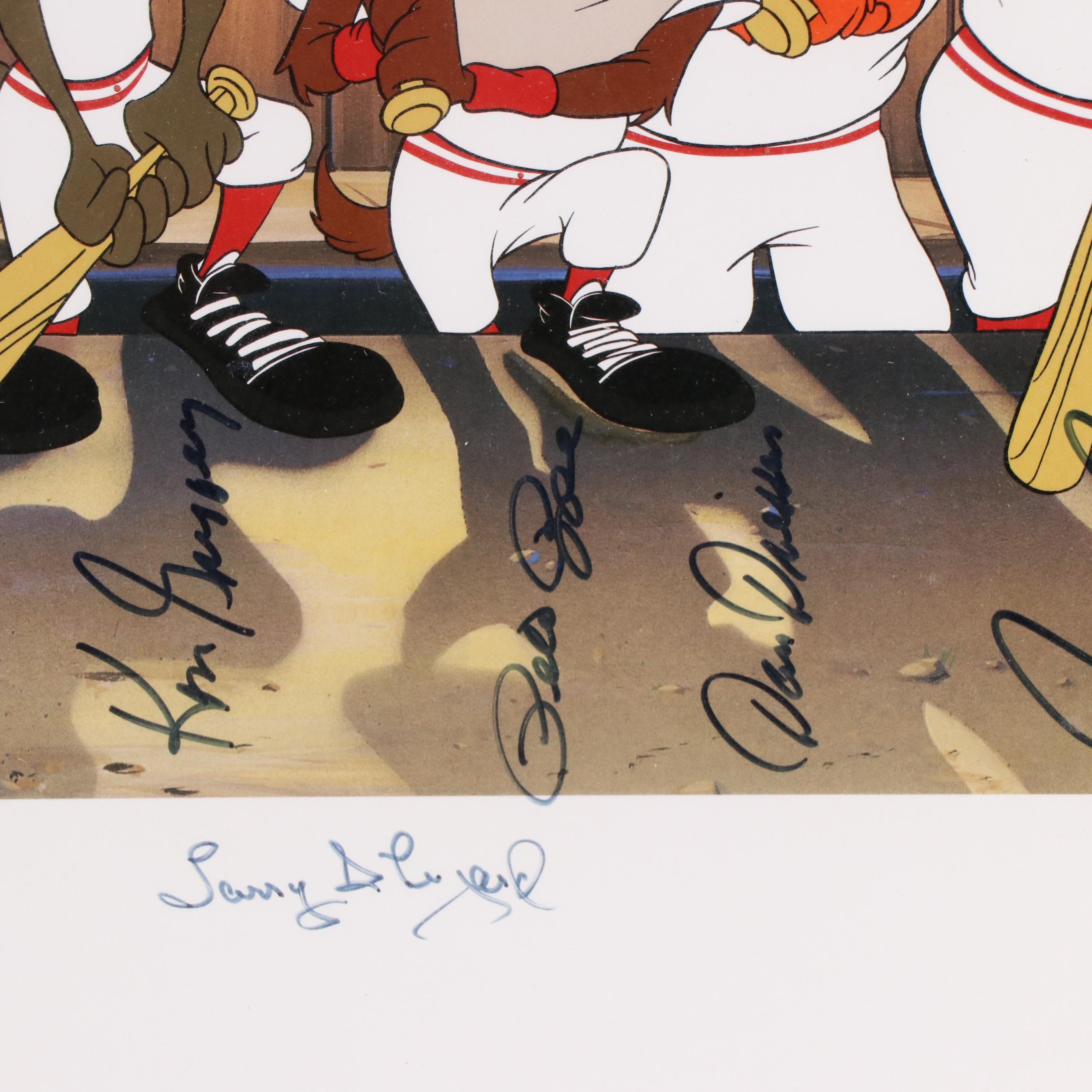 "The Big Red Machine" Looney Tunes Signed Print with Rose, Bench, Morgan