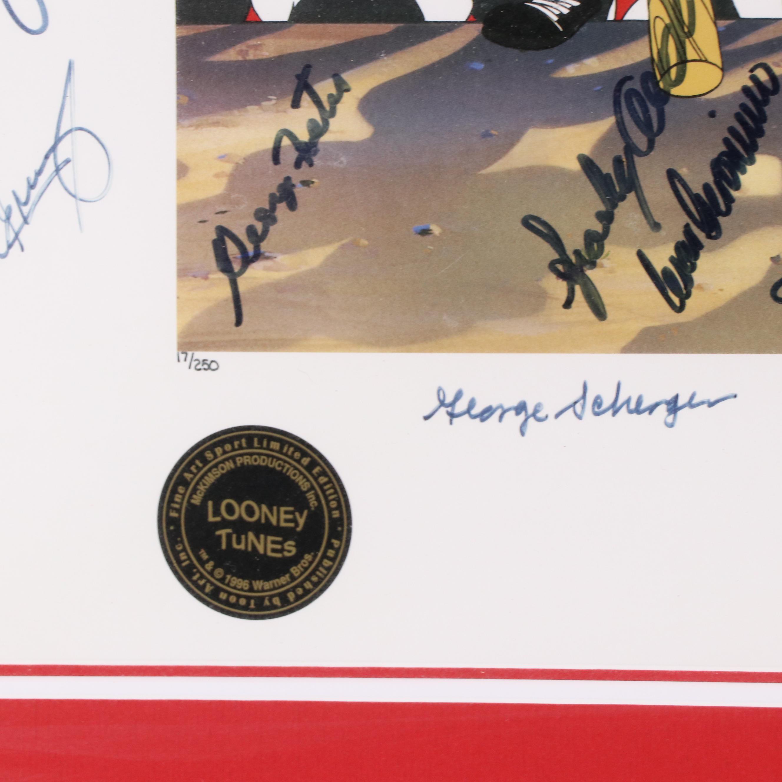 "The Big Red Machine" Looney Tunes Signed Print with Rose, Bench, Morgan