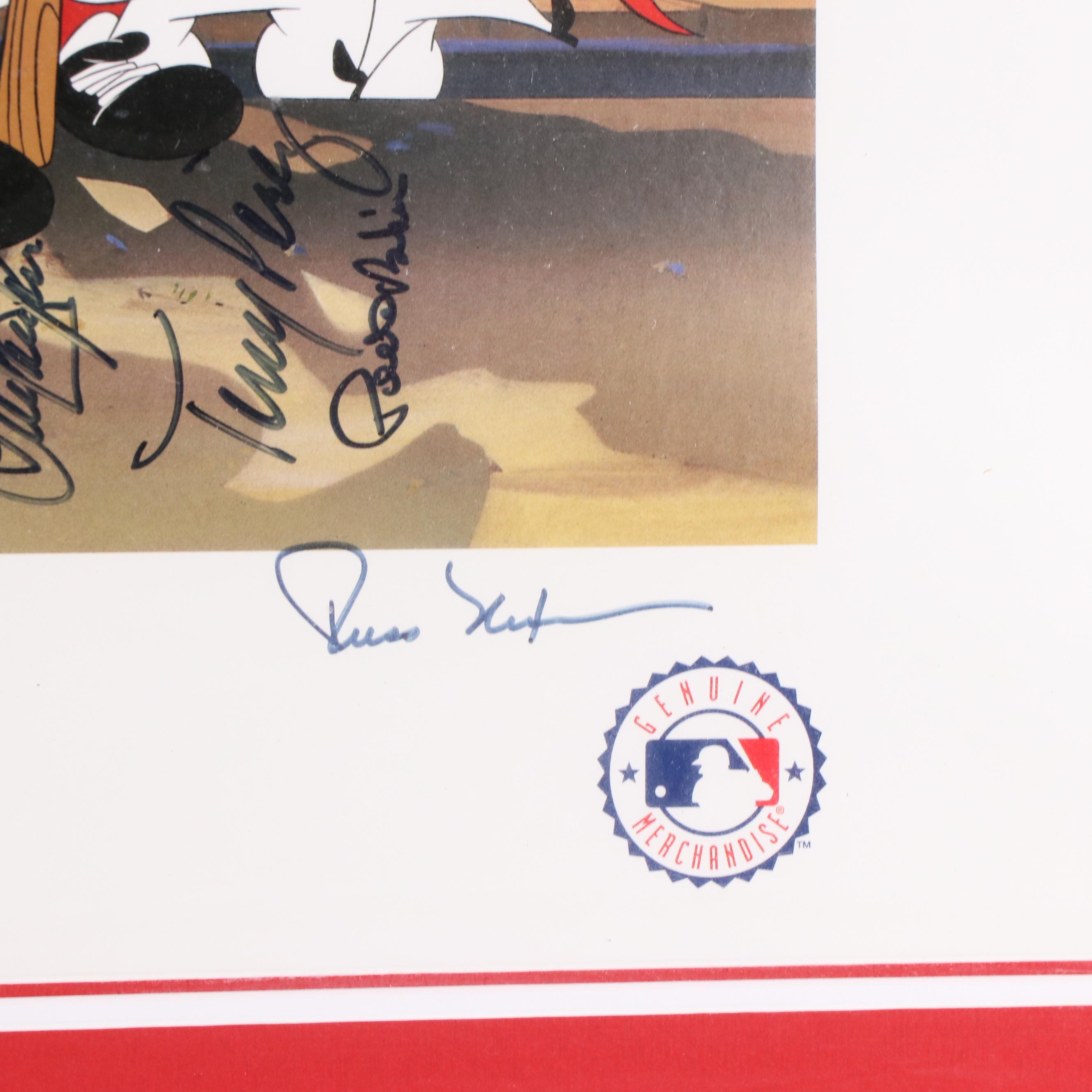 "The Big Red Machine" Looney Tunes Signed Print with Rose, Bench, Morgan