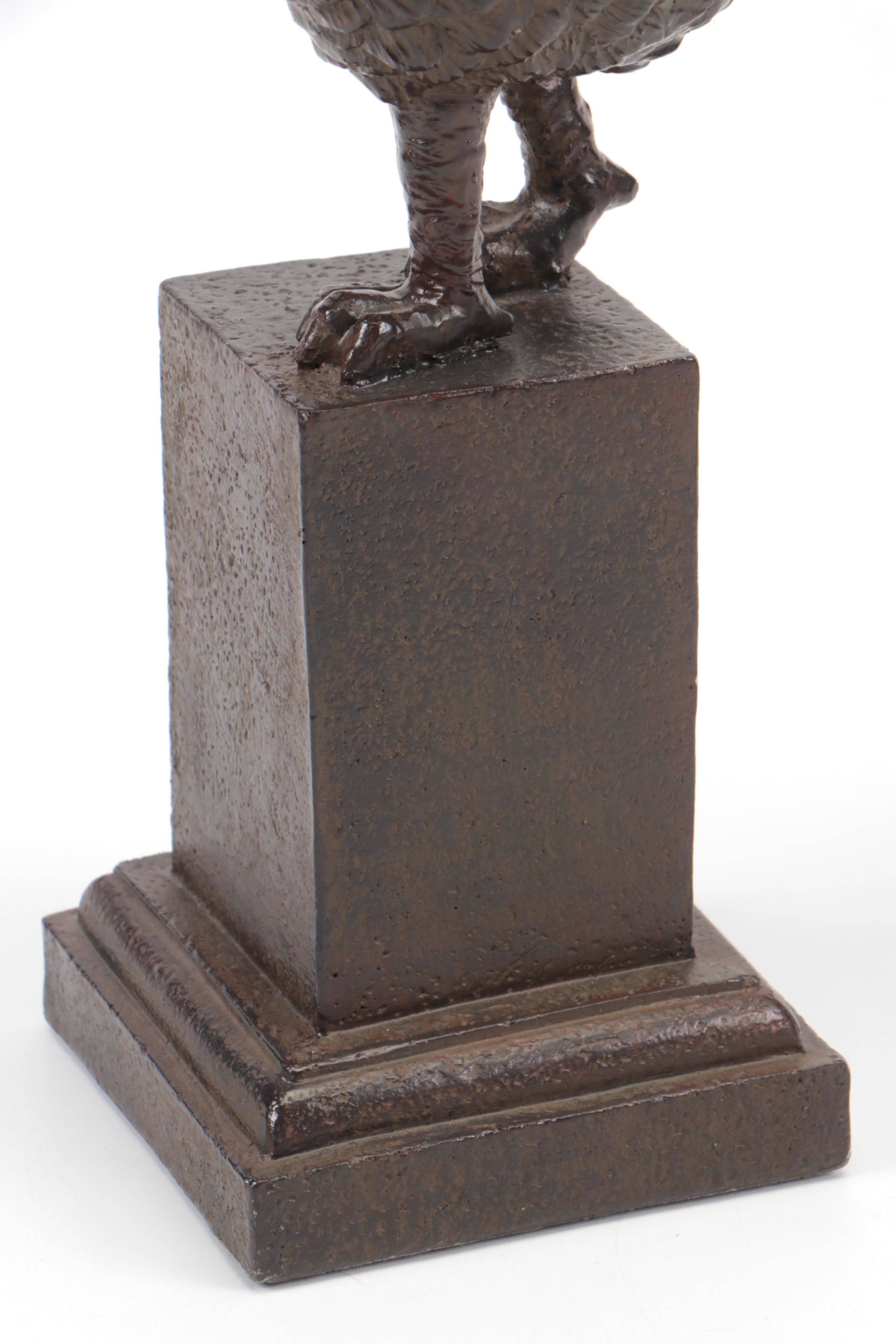 Plus 1 Imports Cast Metal Pheasant Figurine in Brown