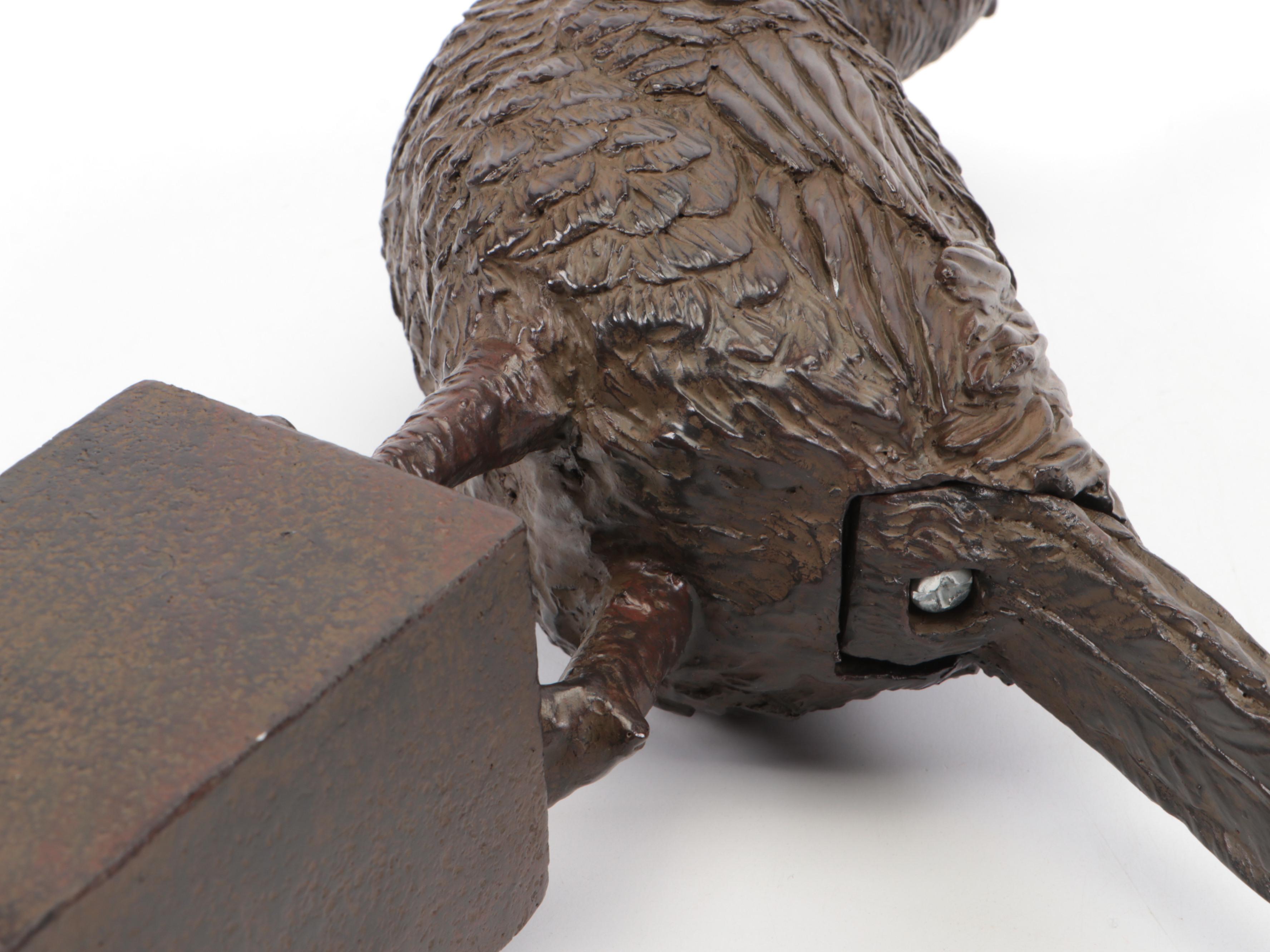 Plus 1 Imports Cast Metal Pheasant Figurine in Brown