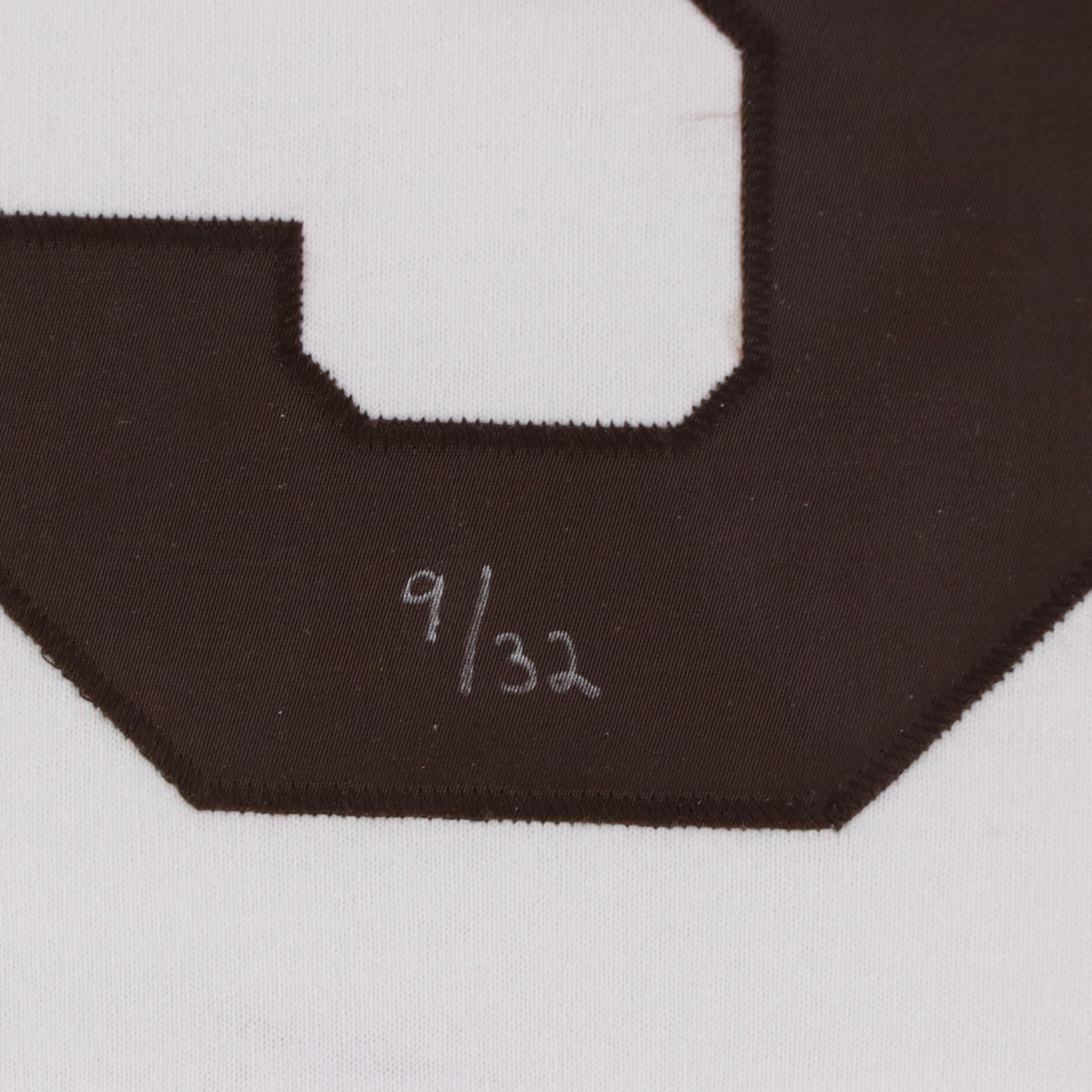 Jim Brown Signed Cleveland Browns Football Jersey in Matted Display