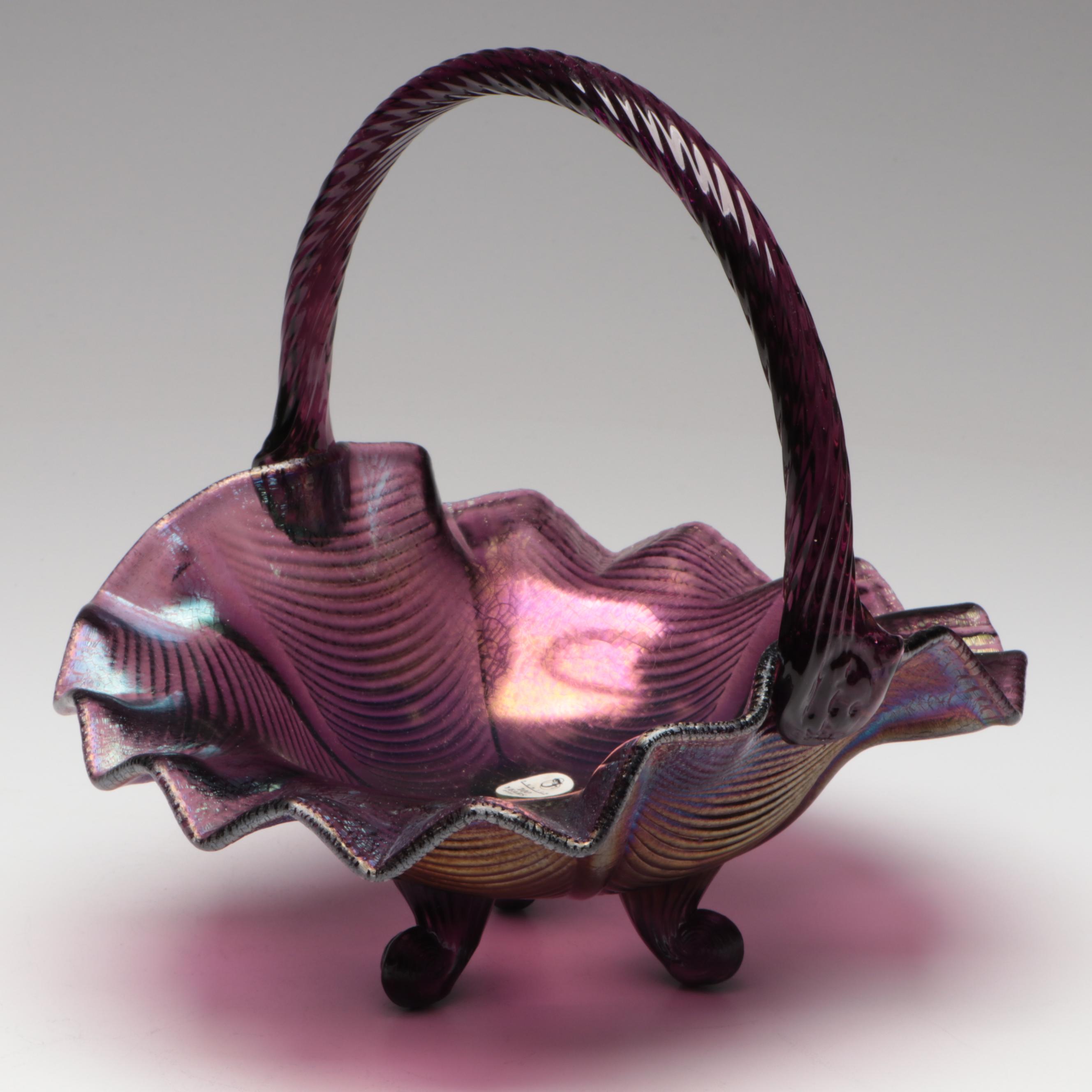 Fenton Carnival Glass Baskets and Vase Including 100 Year Anniversary